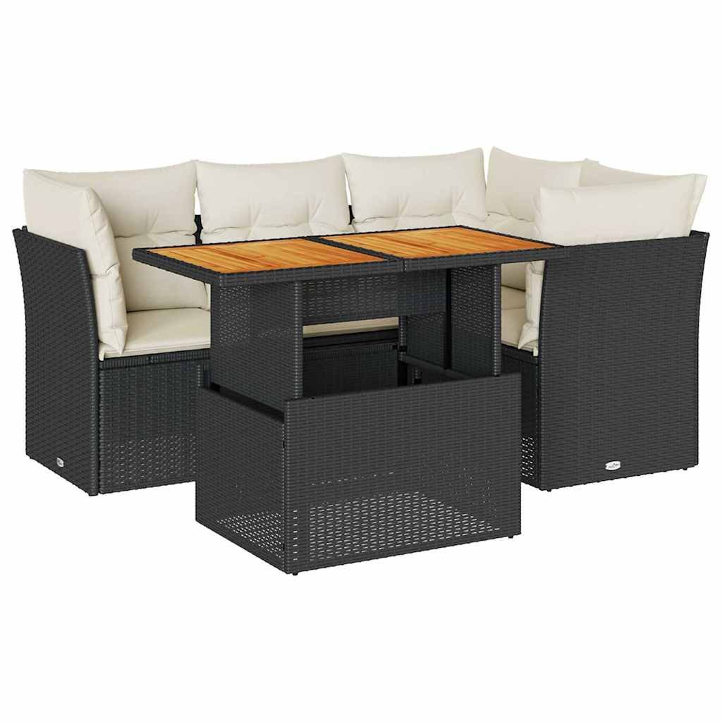 vidaXL Gartenlounge-Set 5-tlg. Garten-Sofagarnitur mit Kissen günstig online kaufen