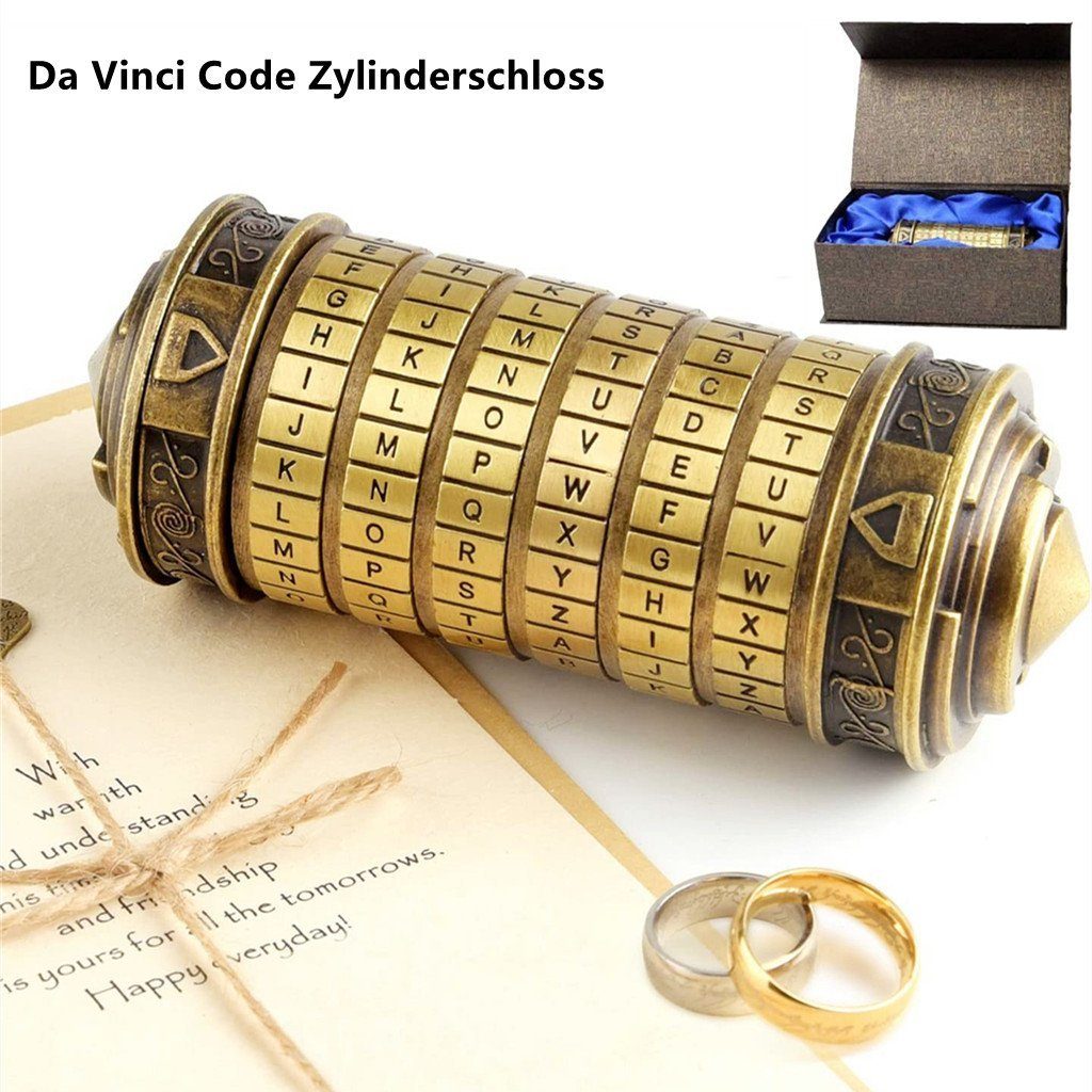 Puzzle Da Vinci Code Zylinderschloss,Mini Cryptex Rätsel