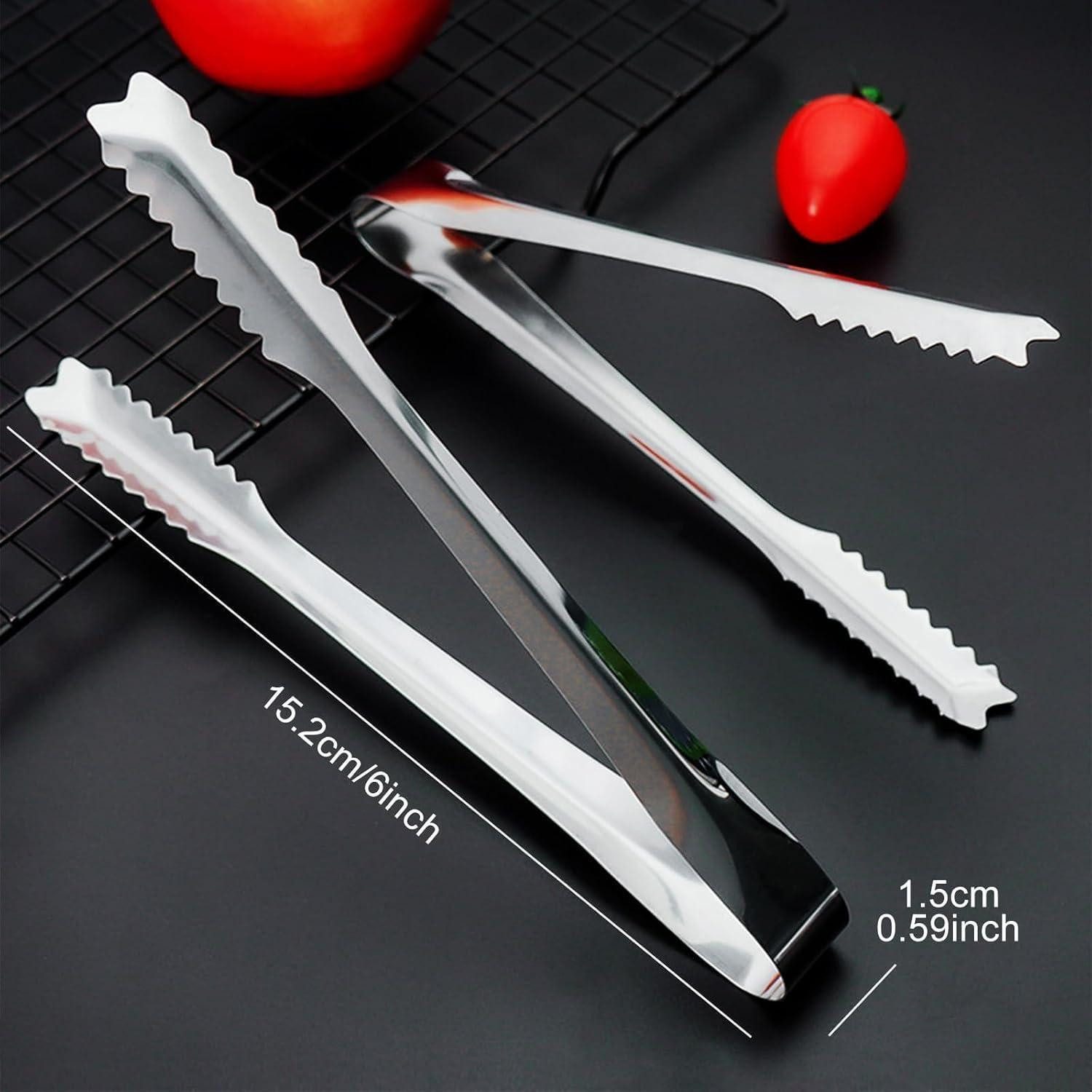 LuxusKollektion Servierzange 6 Stück Candy Bar Zubehör Küchenzange Edelstahl Zuckerzange