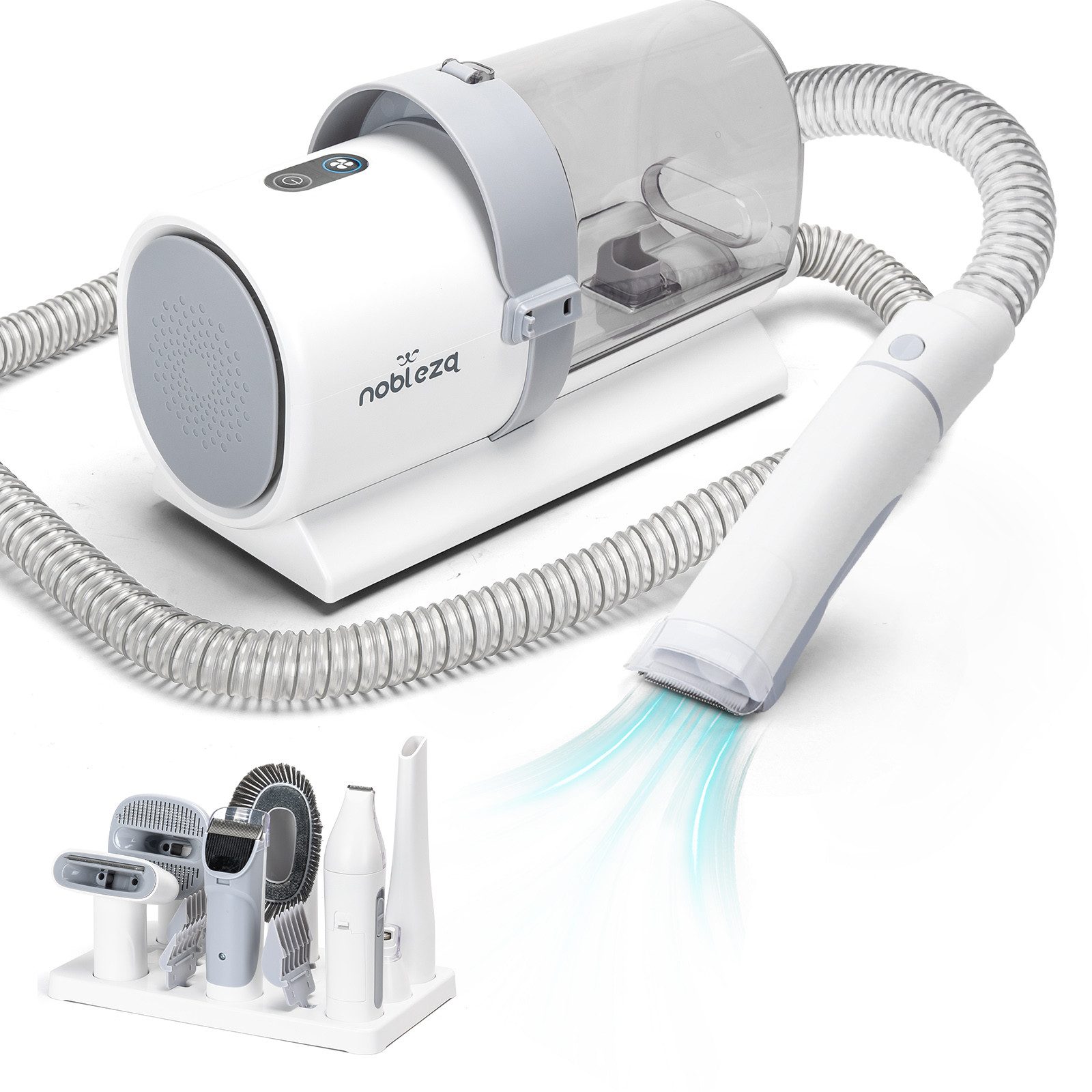 nobleza Fellpflegehandschuh Hundeschermaschine mit Staubsauger Tierhaarentf günstig online kaufen