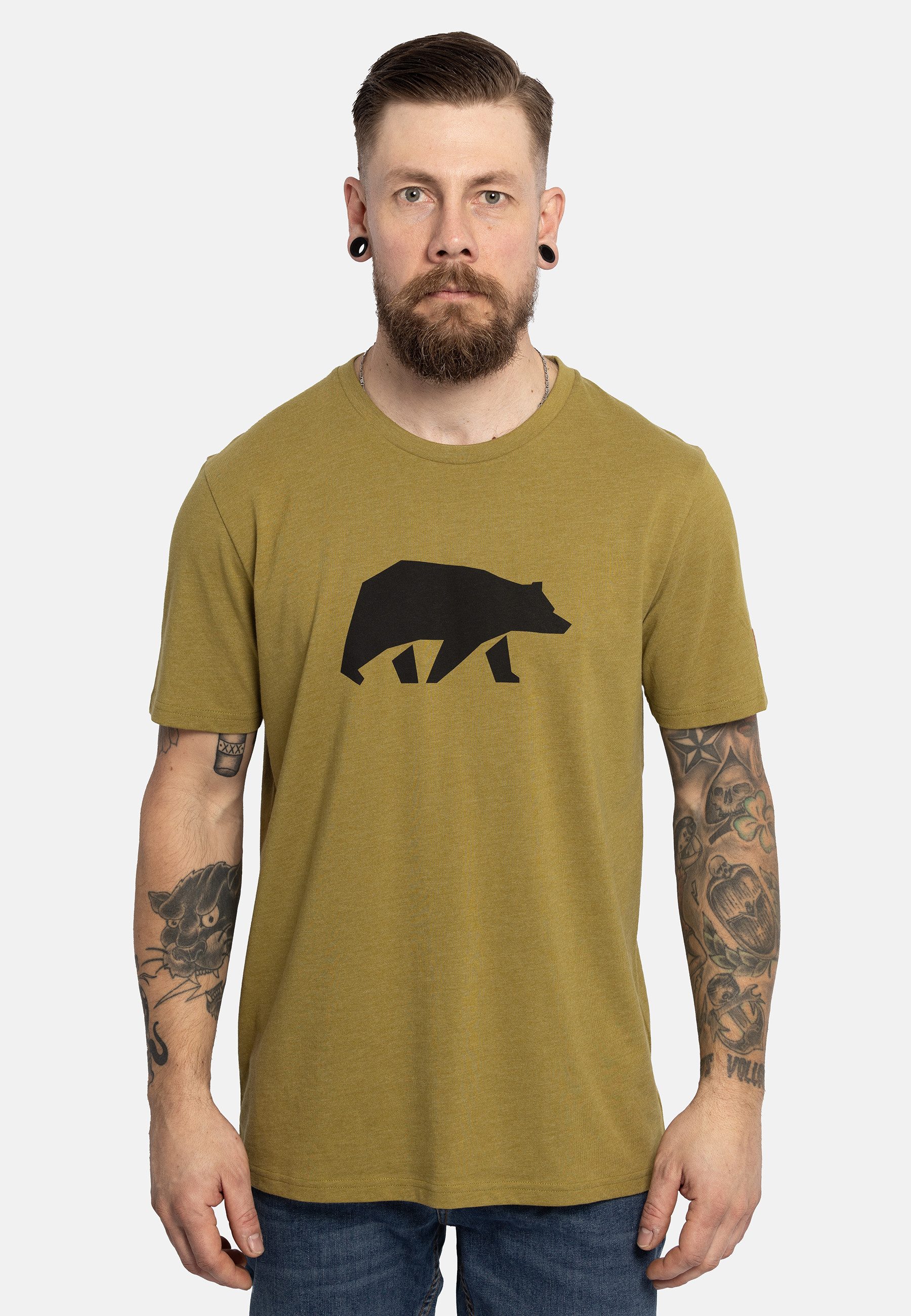 FORSBERG T-Shirt mit schwarzem Brustprint
