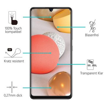 CoolGadget Schutzfolie Panzerfolie für Samsung A32 5G, (Spar-Set 4in1, 2x Displayschutz, 2x Kameraschutz), Panzerglas Schutzfolie für Samsung Galaxy A32 5G Folie