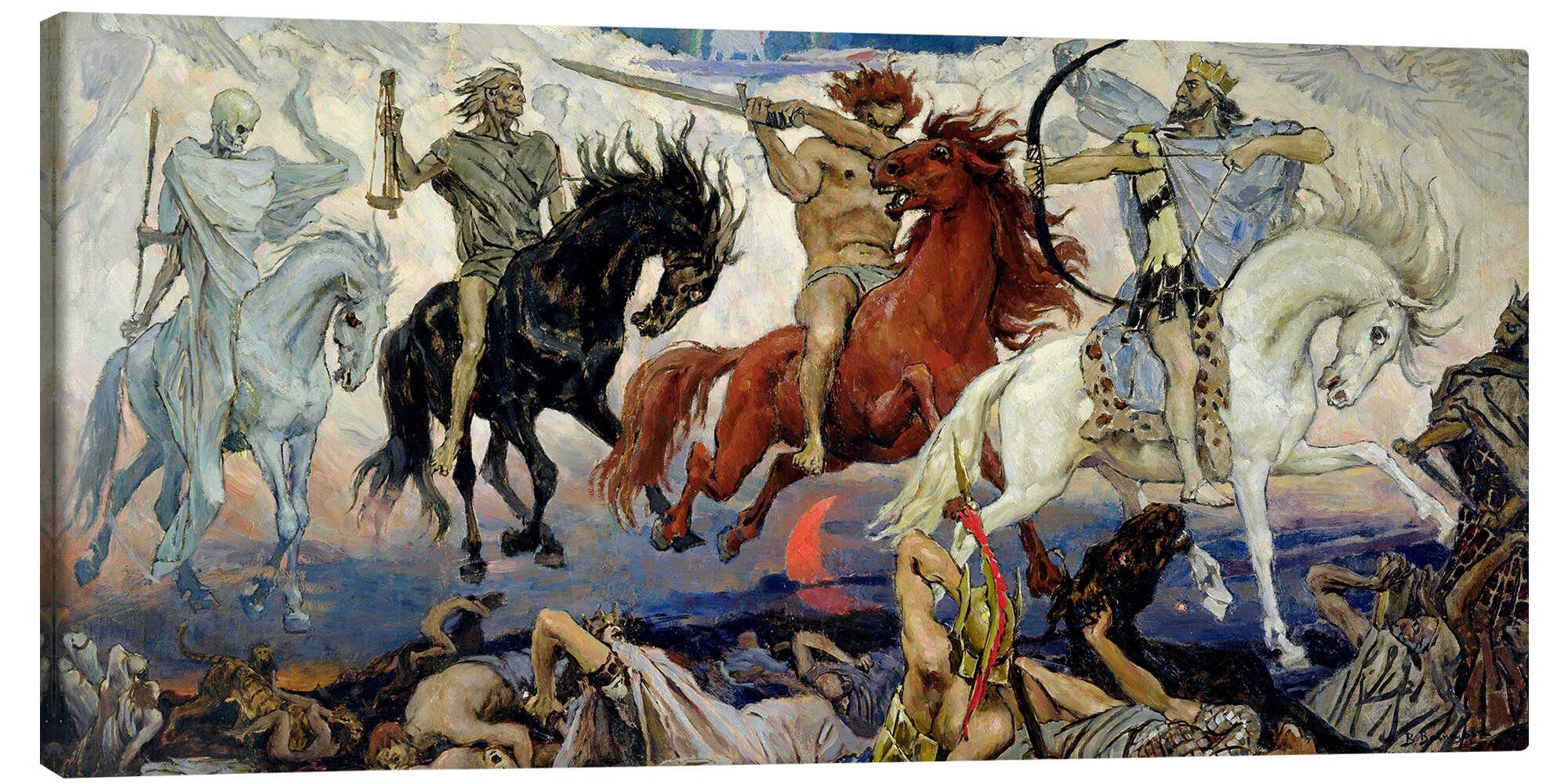 Wie Heißen Die 4 Reiter Der Apokalypse Posterlounge Leinwandbild Victor Mikhailovich Vasnetsov, Die Vier