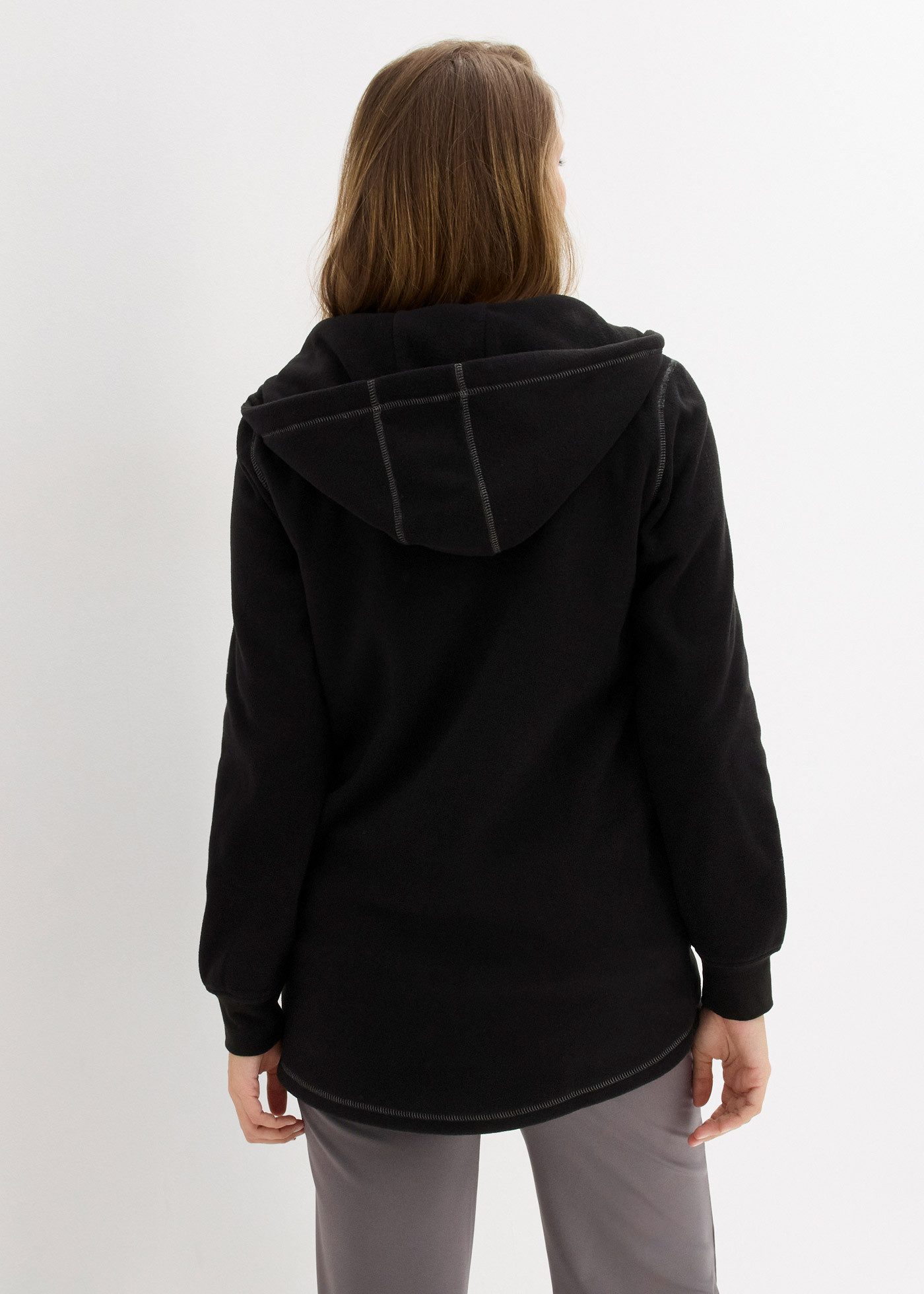 bonprix Fleecejacke A-Linien-Schnitt, Langarm-Design, aus 100% Polyester, R günstig online kaufen