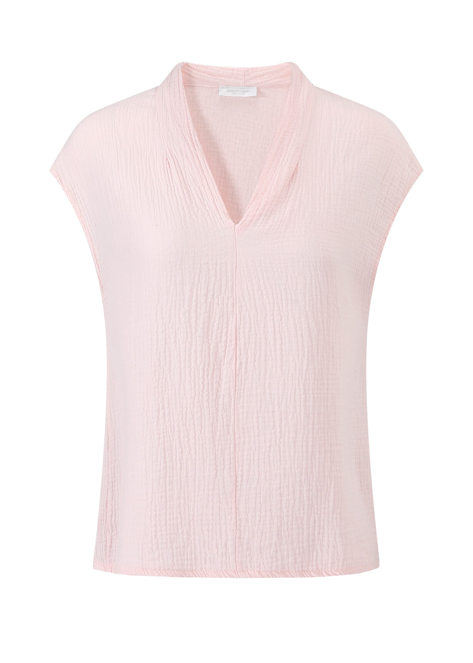 SASSYCLASSY Kurzarmshirt Musselin Shirt Damen kurz günstig online kaufen