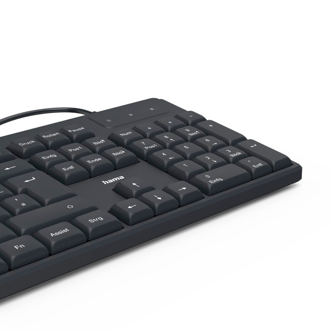 Hama Tastatur CK-200 (kabelgebunden, QWERTZ, Media-Tasten) Tastatur – Bild 5 von 5