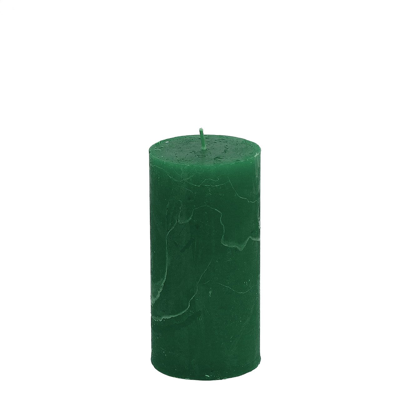 Florists Products Stumpenkerze Durchgefärbte Stumpenkerzen Dunkelgrün 50x100mm Set 4 Stück