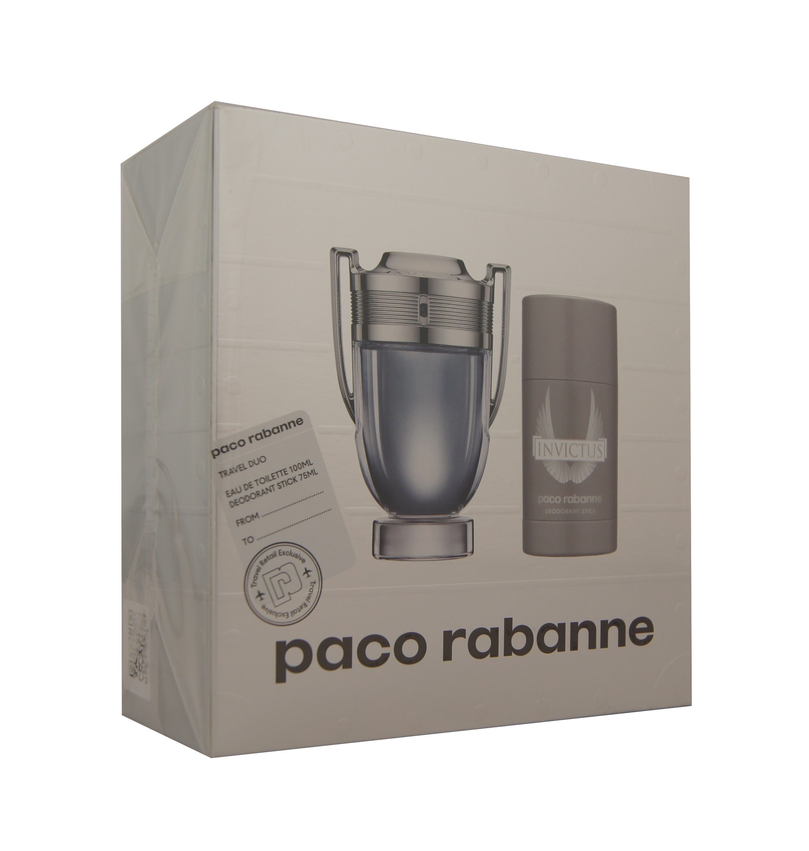 Duft-Set Paco Rabanne Invictus Eau de Toilette edt 100ml + Deodorant Stick 75ml