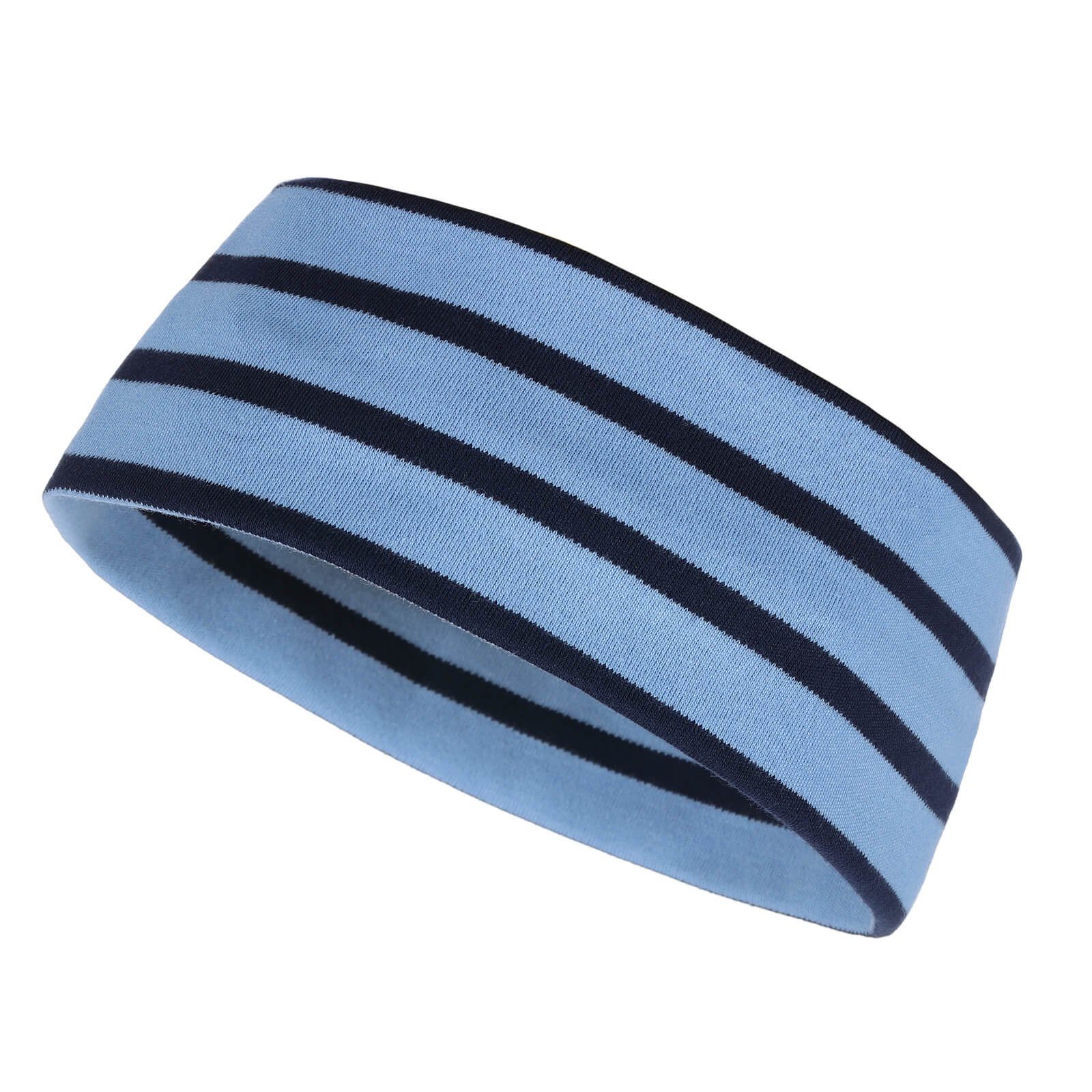 modAS Stirnband Unisex Kopfband Maritim für Kinder und Erwachsene zweilagig Baumwolle (47) azur / blau