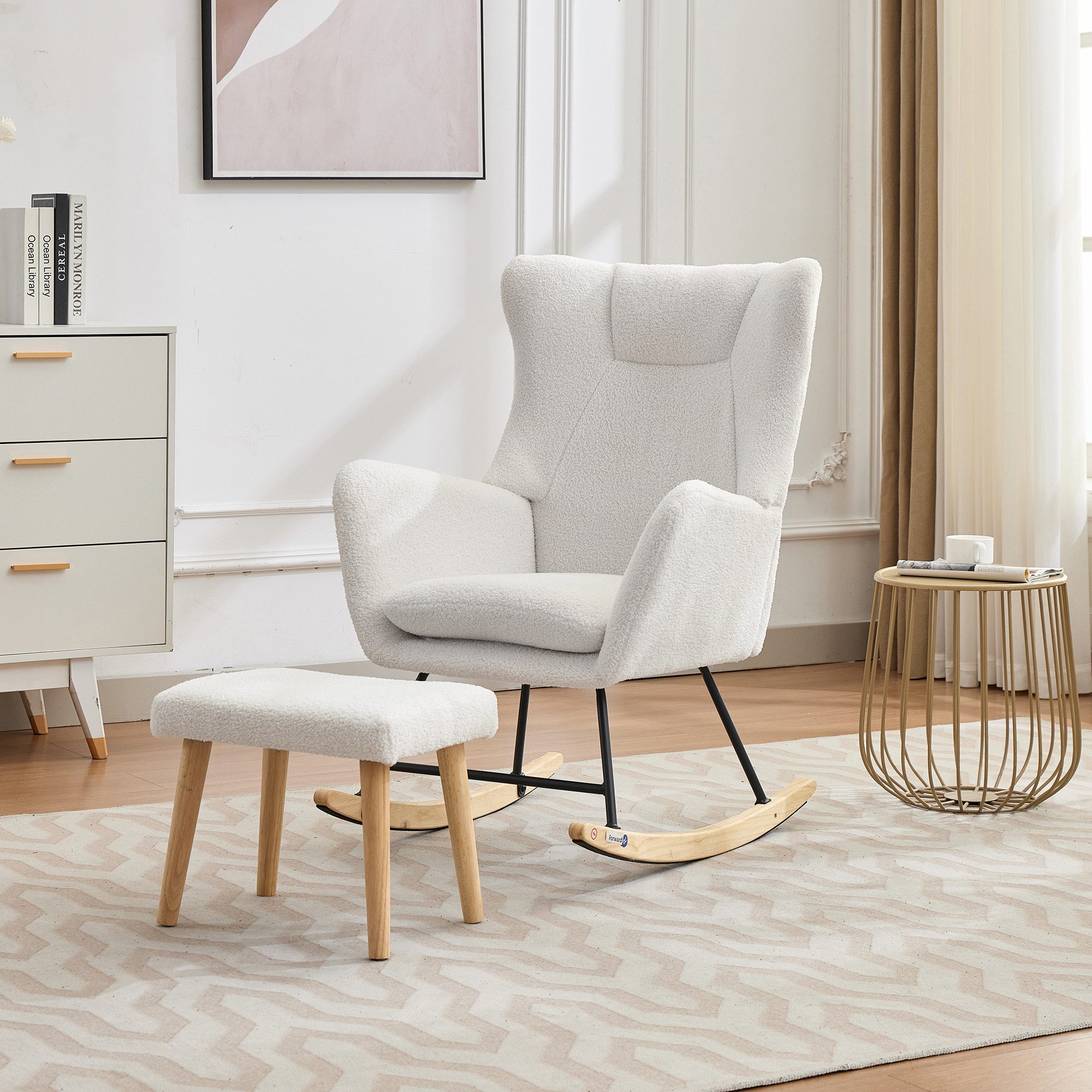 OKWISH Schaukelstuhl inklusive Fußhocker (Schwingsessel, Relaxsessel, 1 St) günstig online kaufen