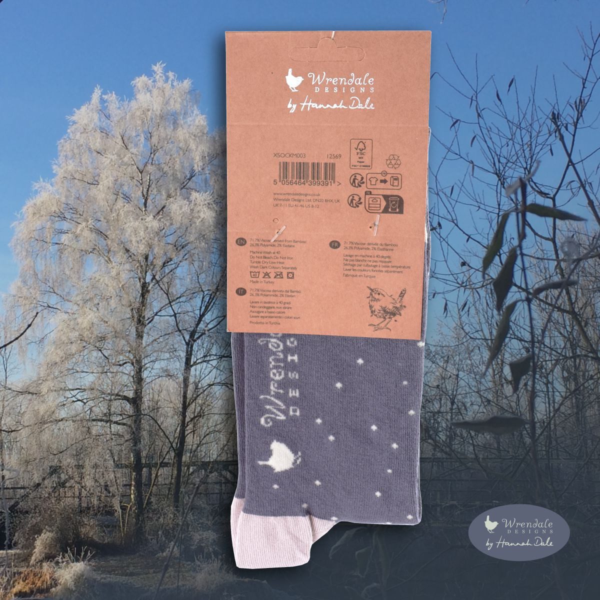 Wrendale Freizeitsocken Wrendale Designs Herren Socken Weihnachts-Esel (Paar)