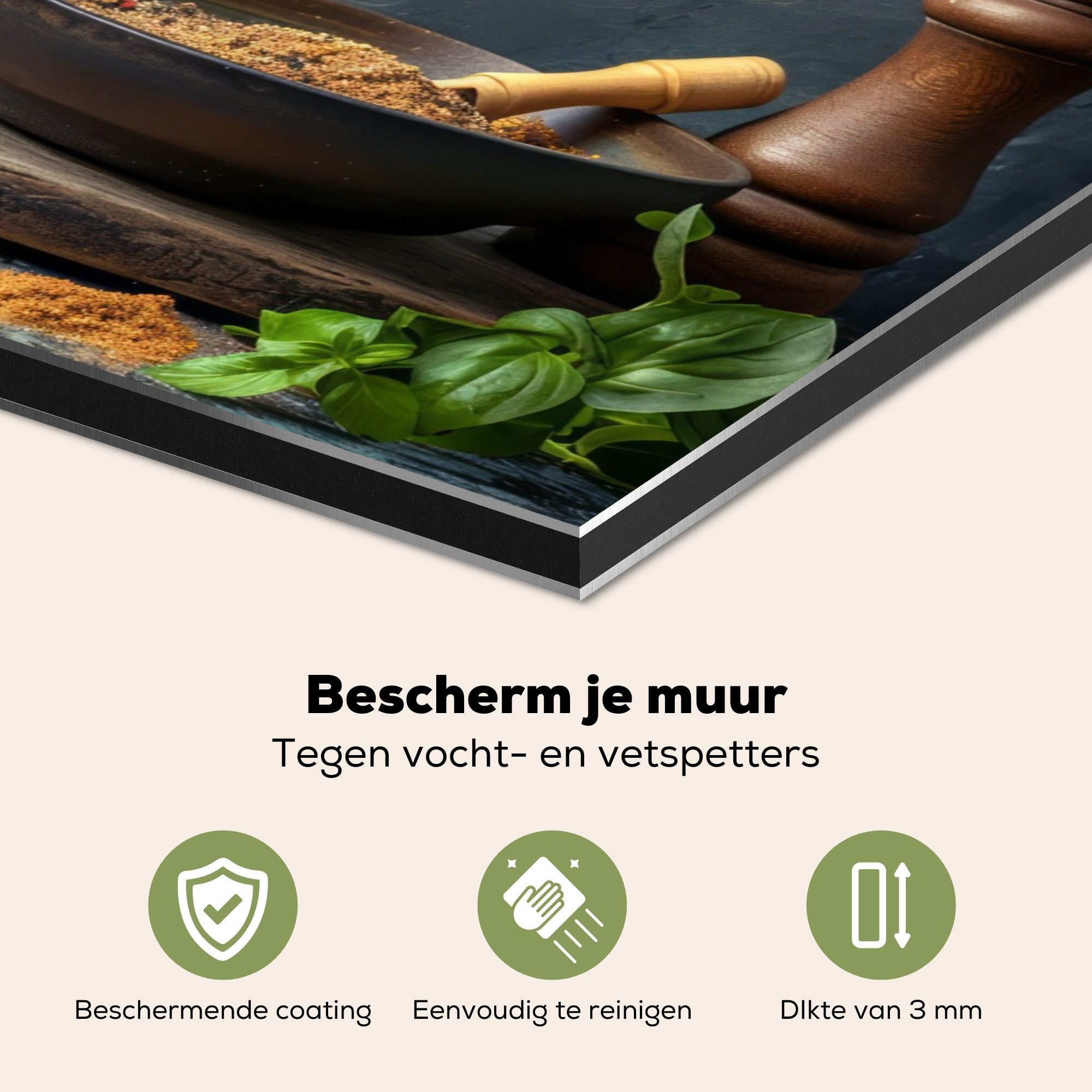 MuchoWow Küchenrückwand Stilleben - Kräuter - Gewürze - Industriell - Rusti günstig online kaufen