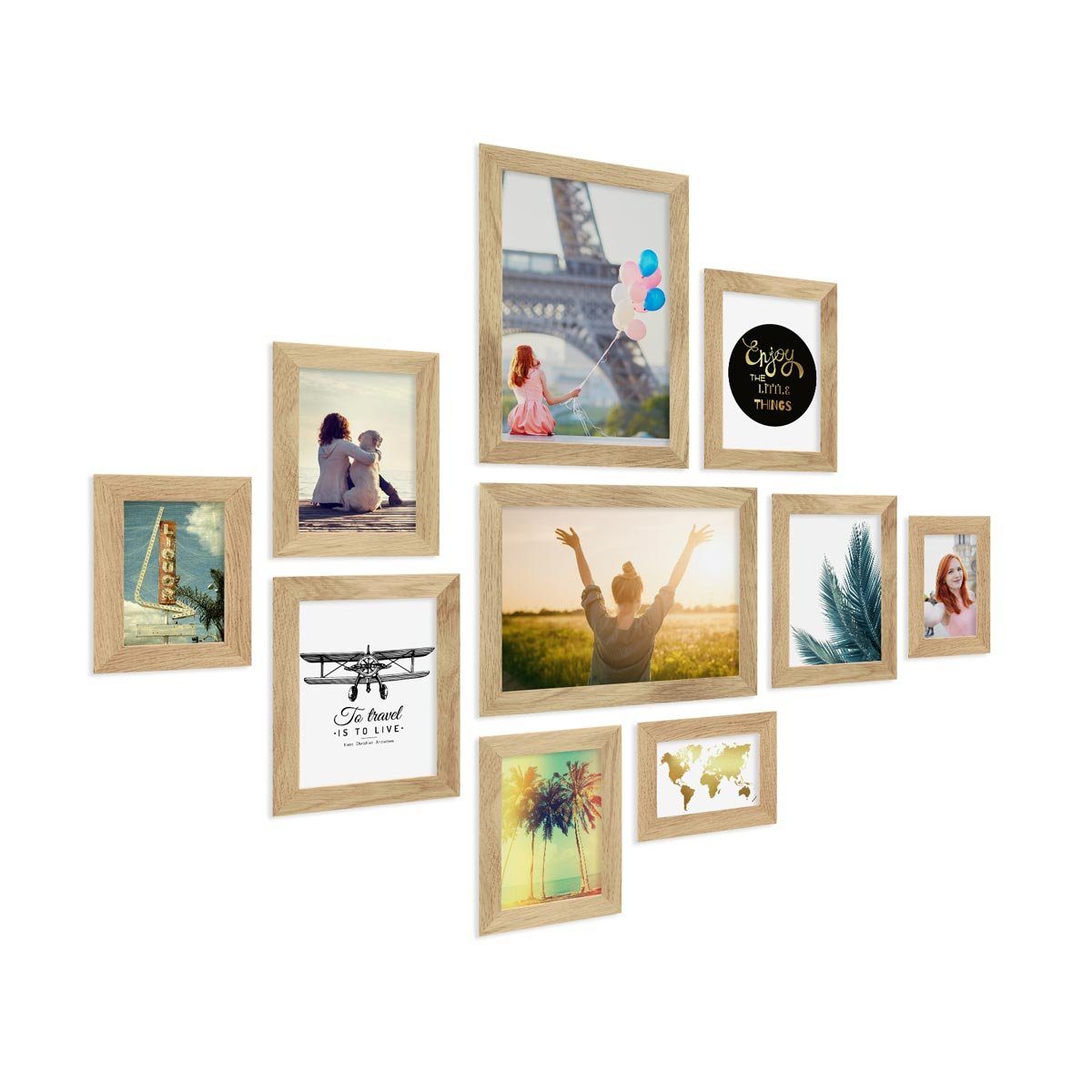 PHOTOLINI Bilderrahmen 10er Set breite Rahmen günstig online kaufen