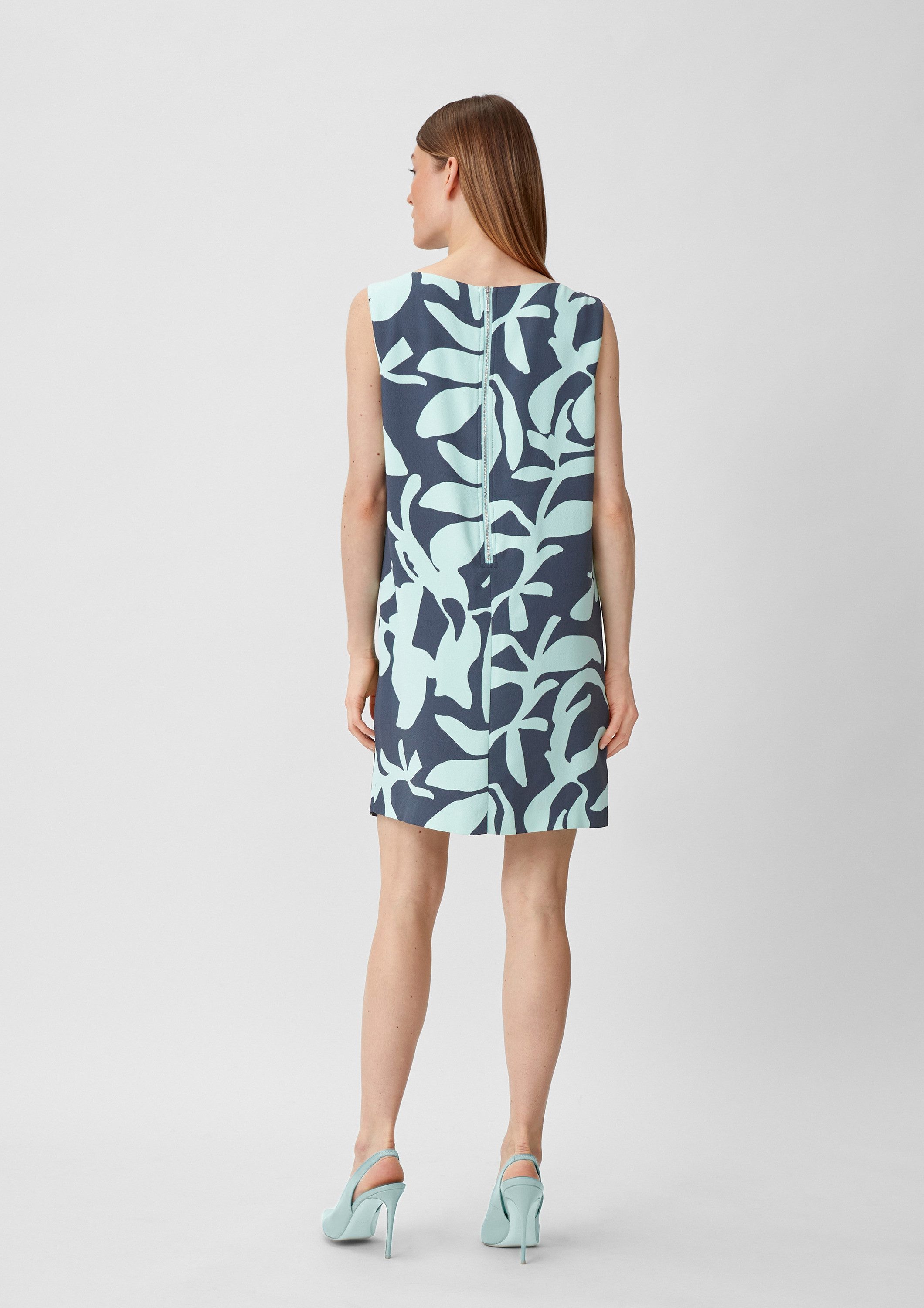 comma Minikleid Kleid Kurzes Kleid aus Crêpe