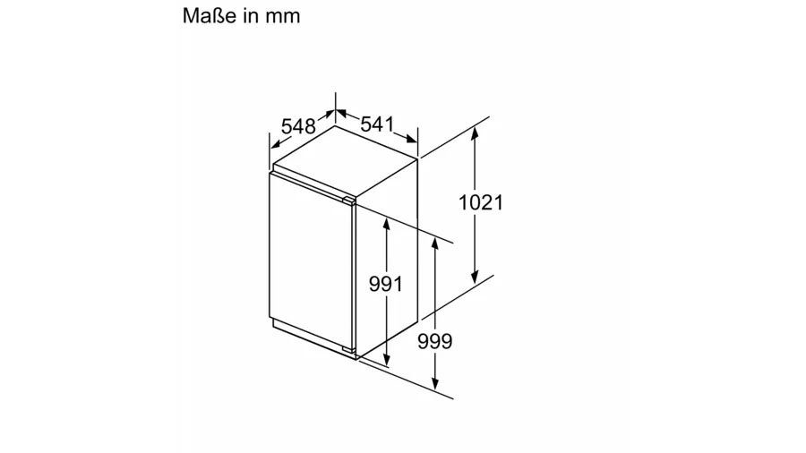 N cm cm 102,1 NEFF hoch, 50 breit Einbaukühlschrank KI1312FE0, 54,1