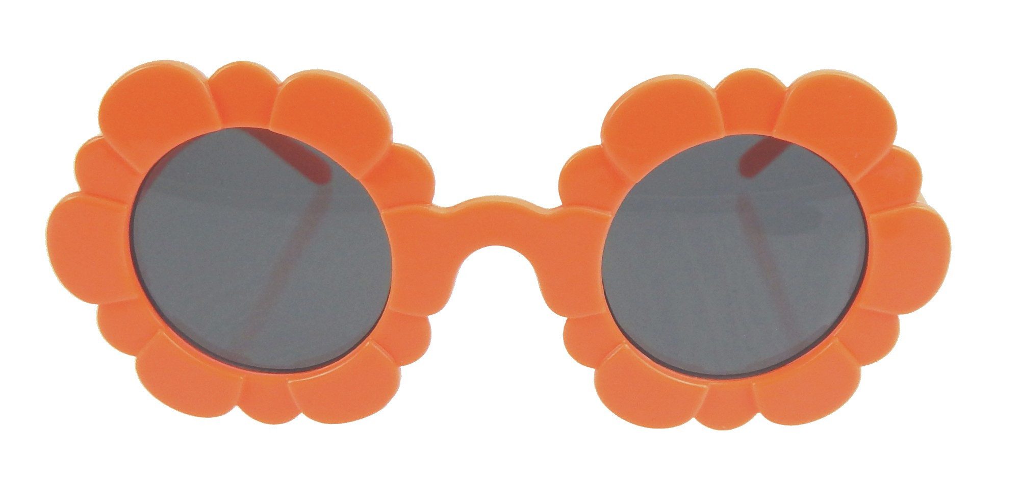 Ella Jonte Sonnenbrille für Mädchen in Blumenform – UV400 Kat. 3 Schutz, orange inkl. Etui