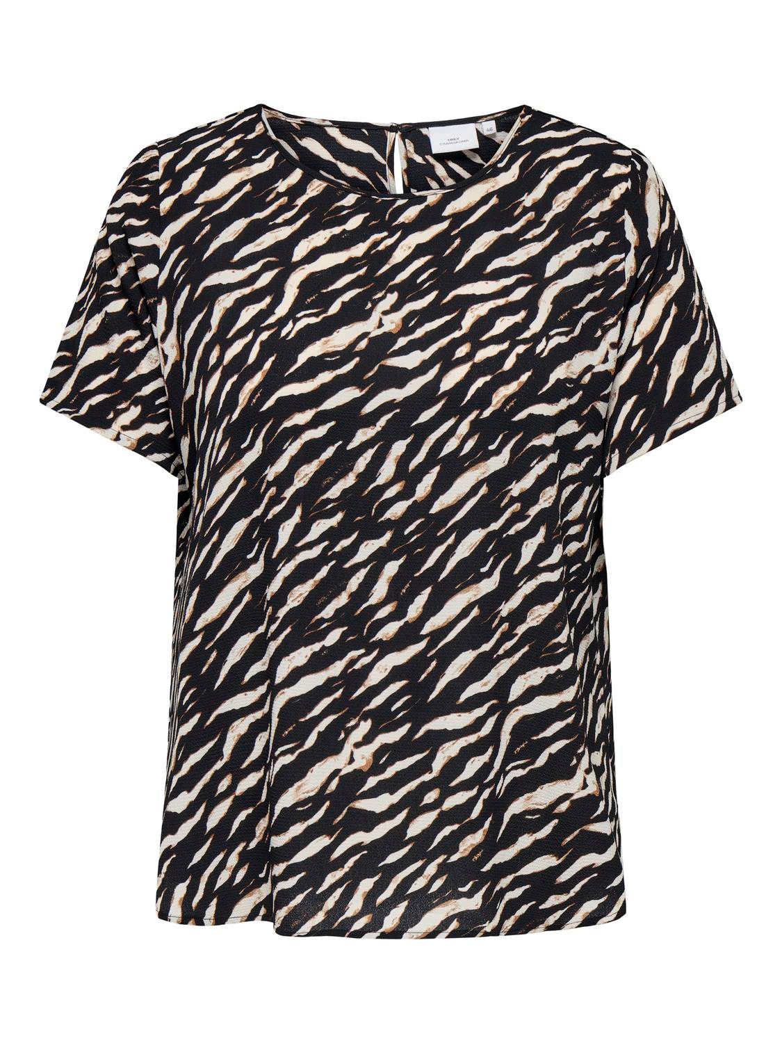 ONLY CARMAKOMA Shirtbluse CARVICA SS TOP WVN NOOS Materialmix, regular fit günstig online kaufen