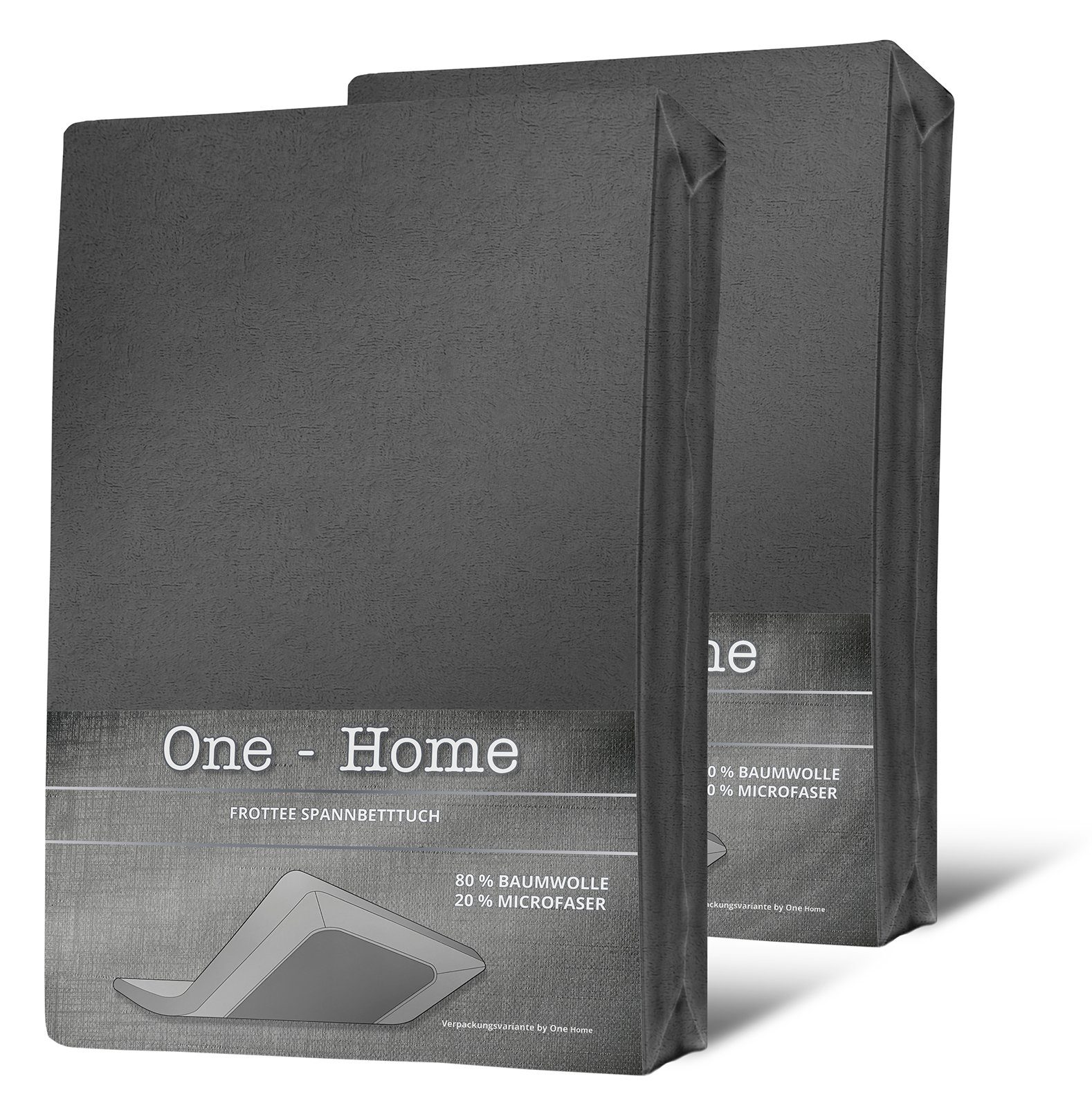 One Home Spannbettlaken Winter, Frottee, Gummizug: rundum, (2 Stück), Double Pack, flauschig warm weich