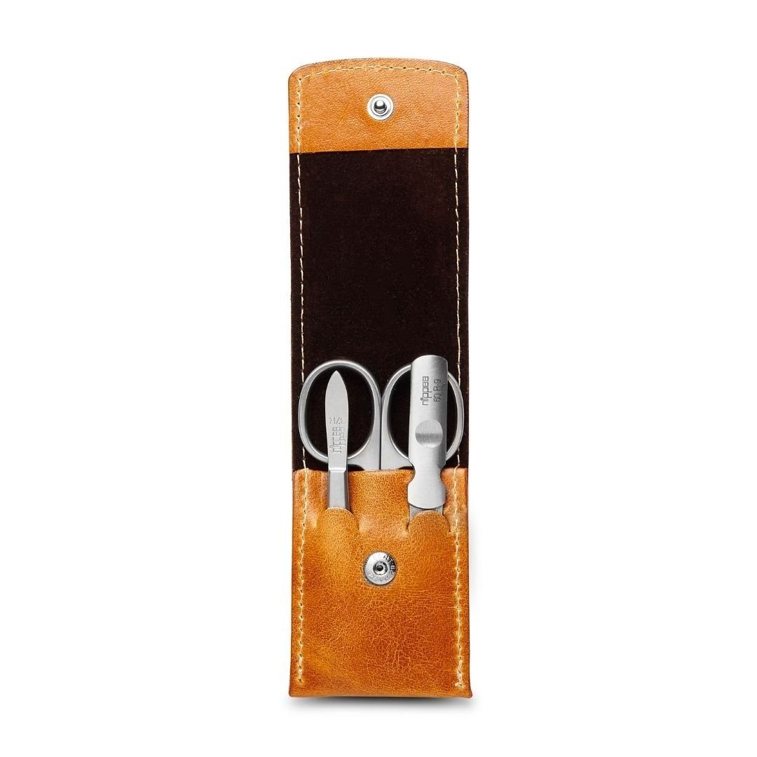 3 nippes Sets Maniküre Maniküre-Etui Solingen Nippes tlg. Cognac,