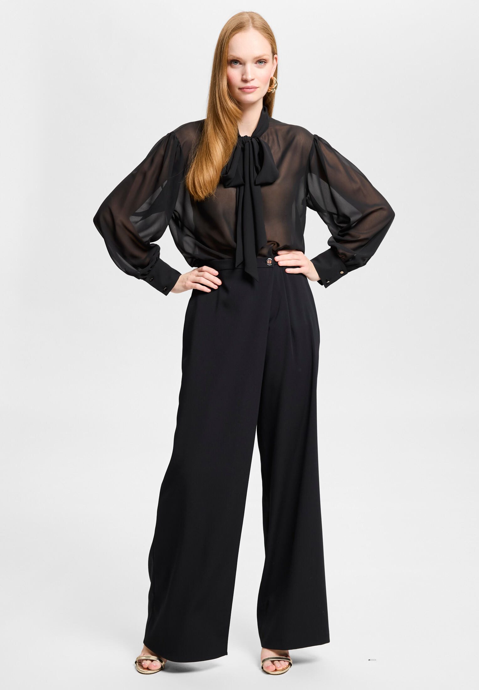 SWING Chiffonbluse - Schluppenbluse aus Chiffon