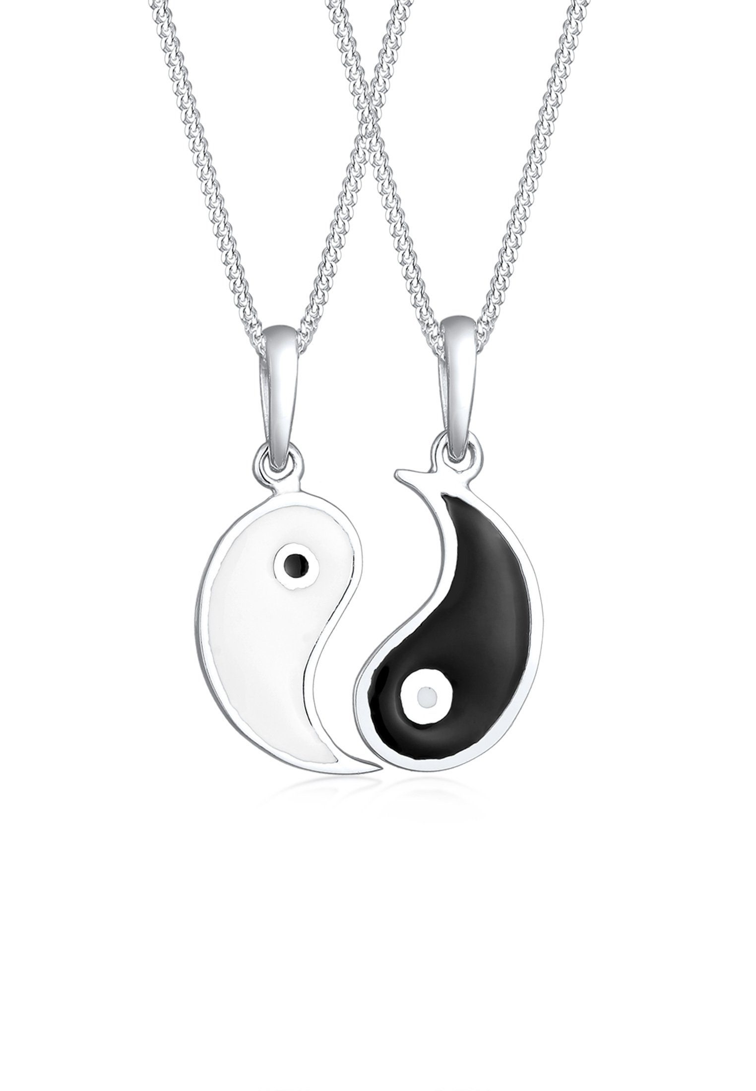 Elli Ketten-Set Partnerketten Yin Yang 925 Sterling Silber