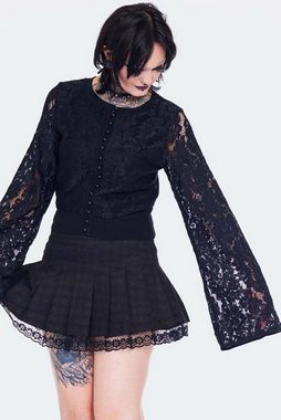 Jawbreaker Strickjacke Lace Flare Sleeve Cardigan Goth Gothic Grufti Spitze