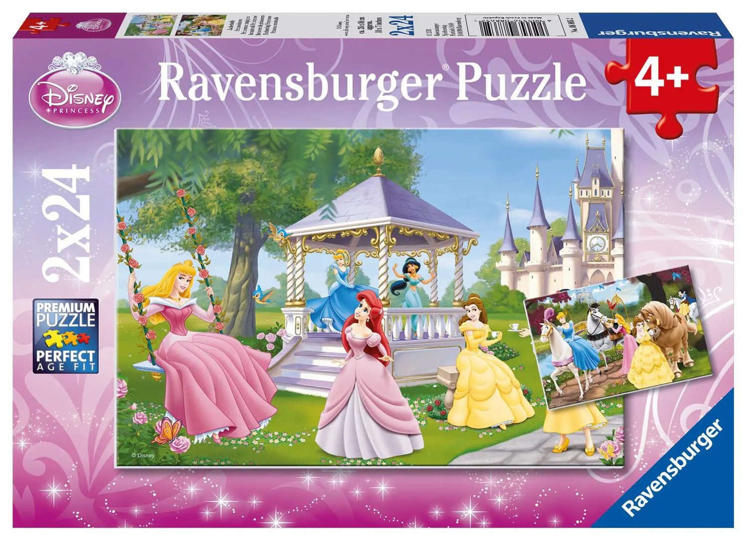 Ravensburger Puzzle Disney: Zauberhafte Prinzessinnen. Puzzle 2 x 24 Teile, 24 Puzzleteile