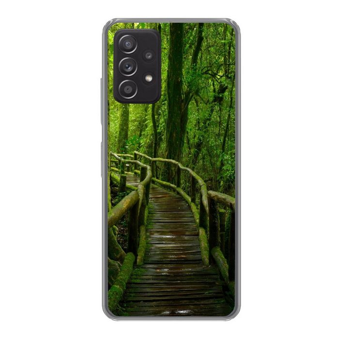 MuchoWow Handyhülle Dschungel - Brücke - Moos - Natur - Tropisch Handyhülle Telefonhülle Samsung Galaxy A33