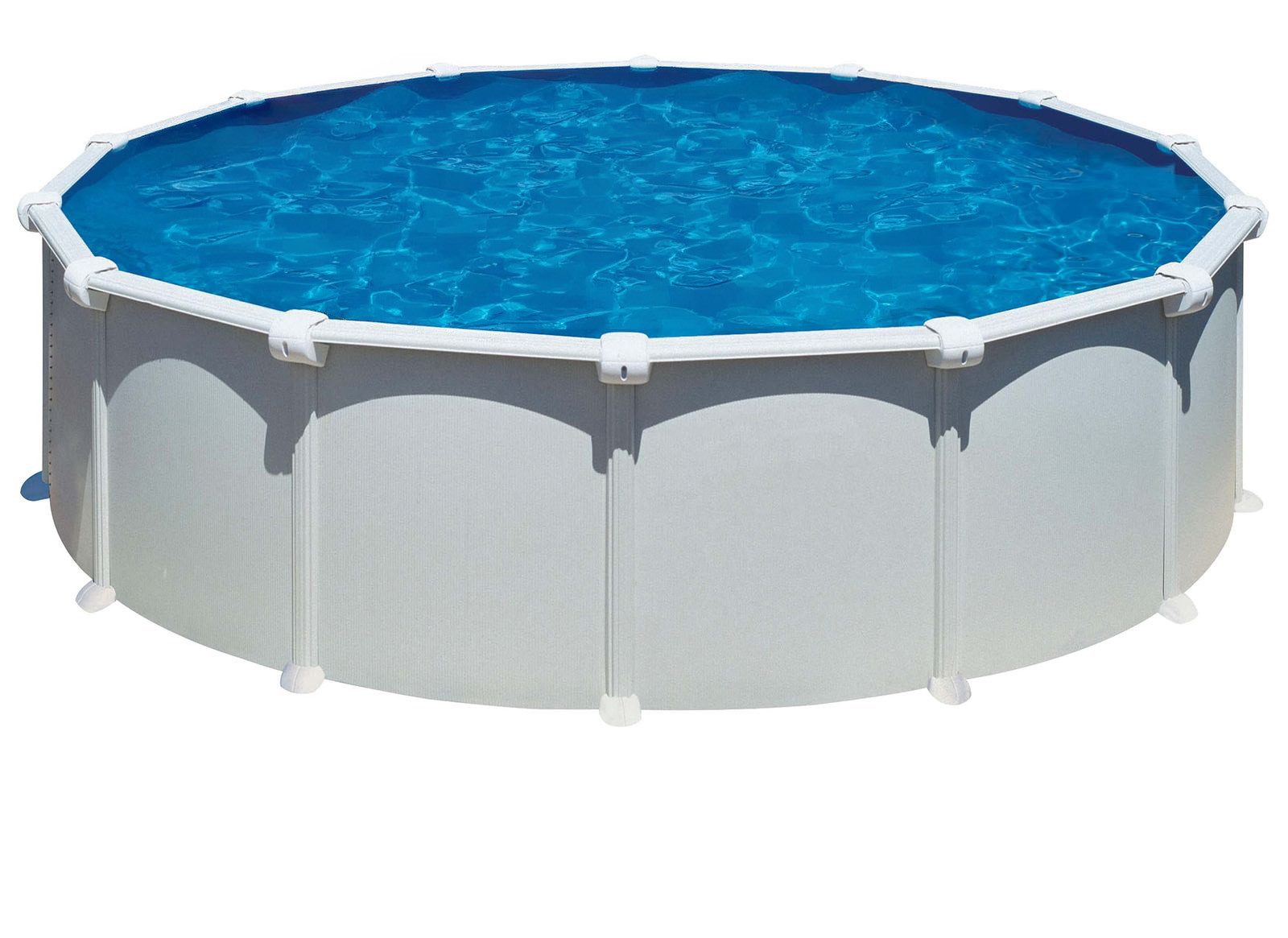 swim & fun Pool Runder Stahlwandpool Ø550 × H132 cm – Familienpool Komplett-Set