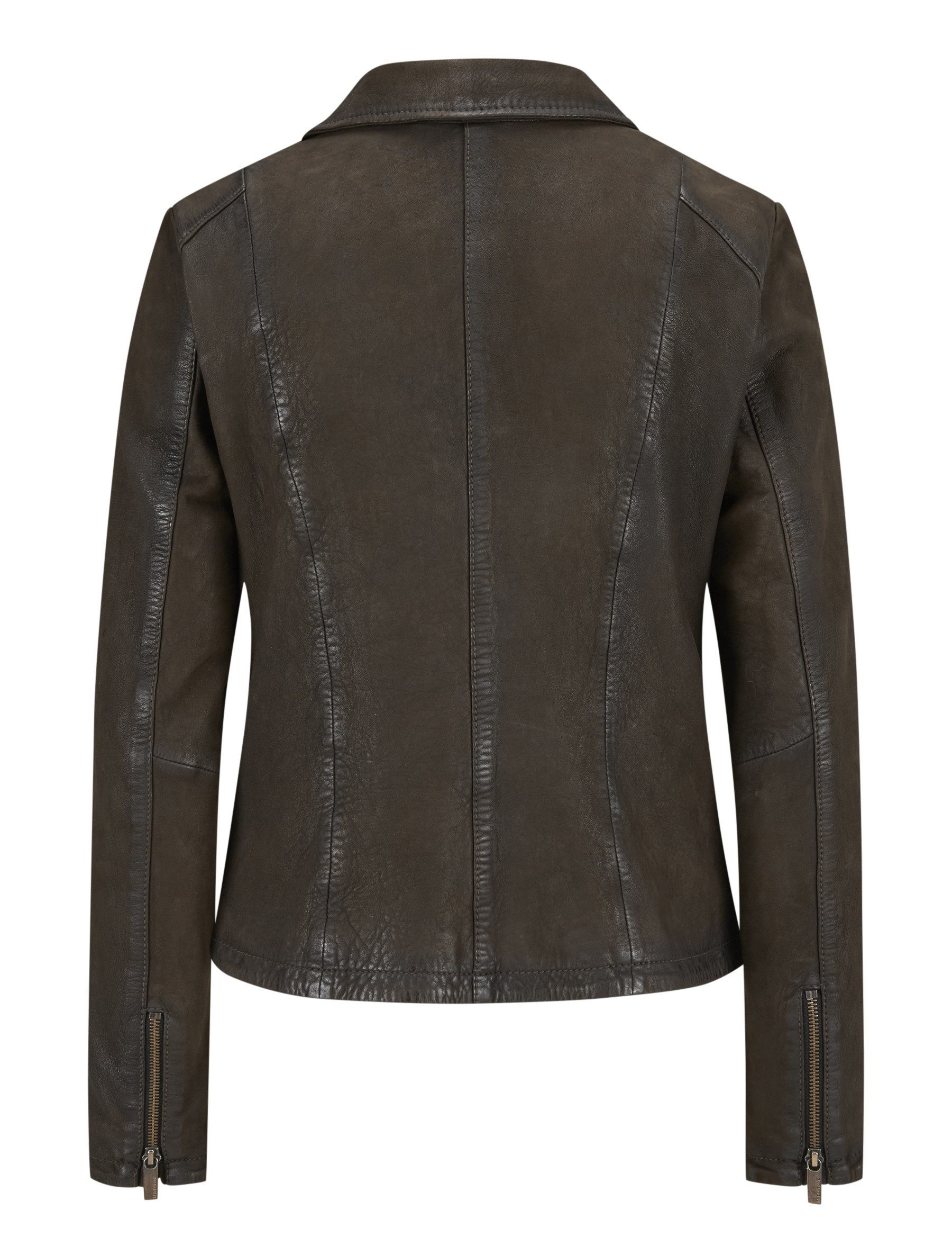 Milestone Lederjacke MSStellar aus Nubuk Leder im Biker-Look