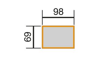 weka Hochbeet Modular, Element-Hochbeet,21 mm, grau, 98 x 69 cm