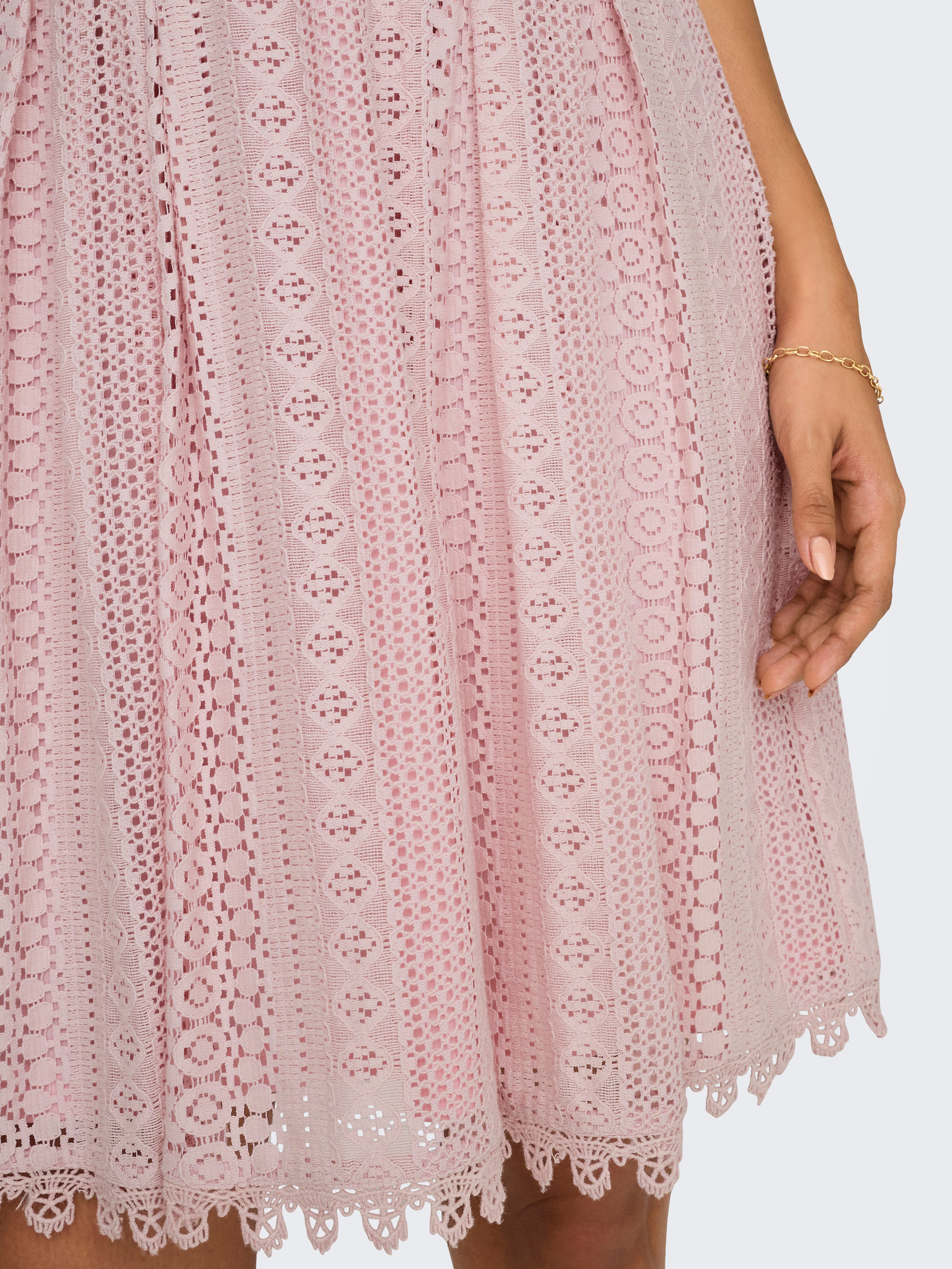 ONLY Trägerkleid ONLHELENA – Trägerkleid aus Baumwolle für den Sommer Baumwolle, regular fit, V-Ausschnitt