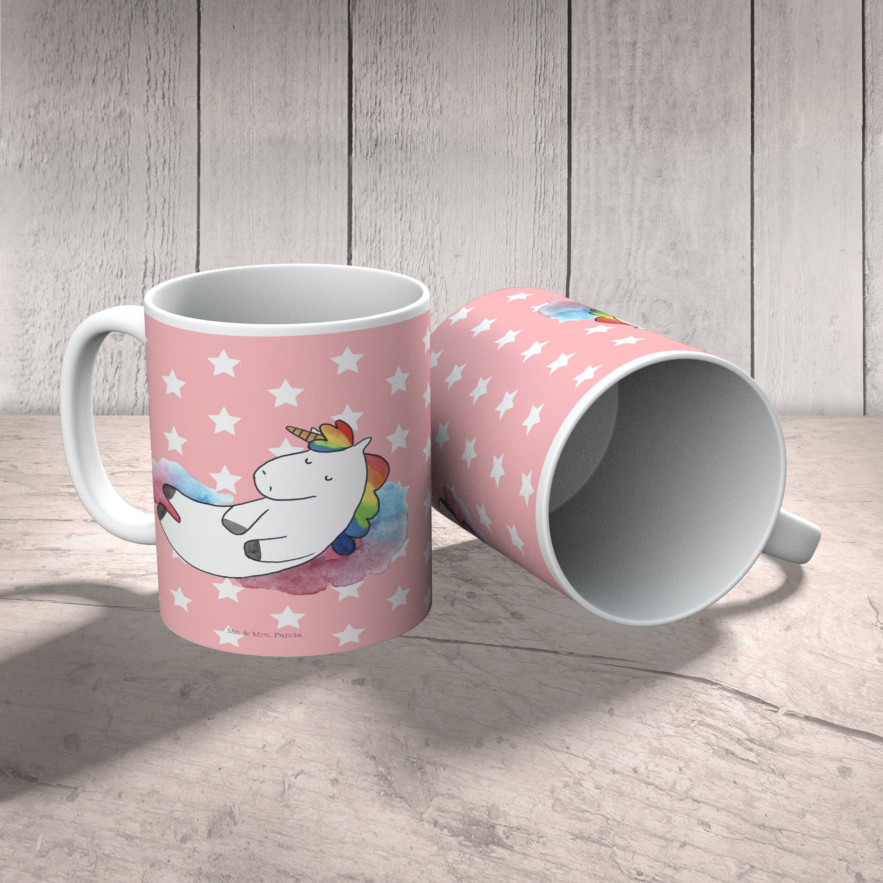 Geschenk, Einhorn Rot Tasse Panda Mrs. Keramik T, Keramiktasse, Mr. - - Einhörner, & Pastell Wolke 7