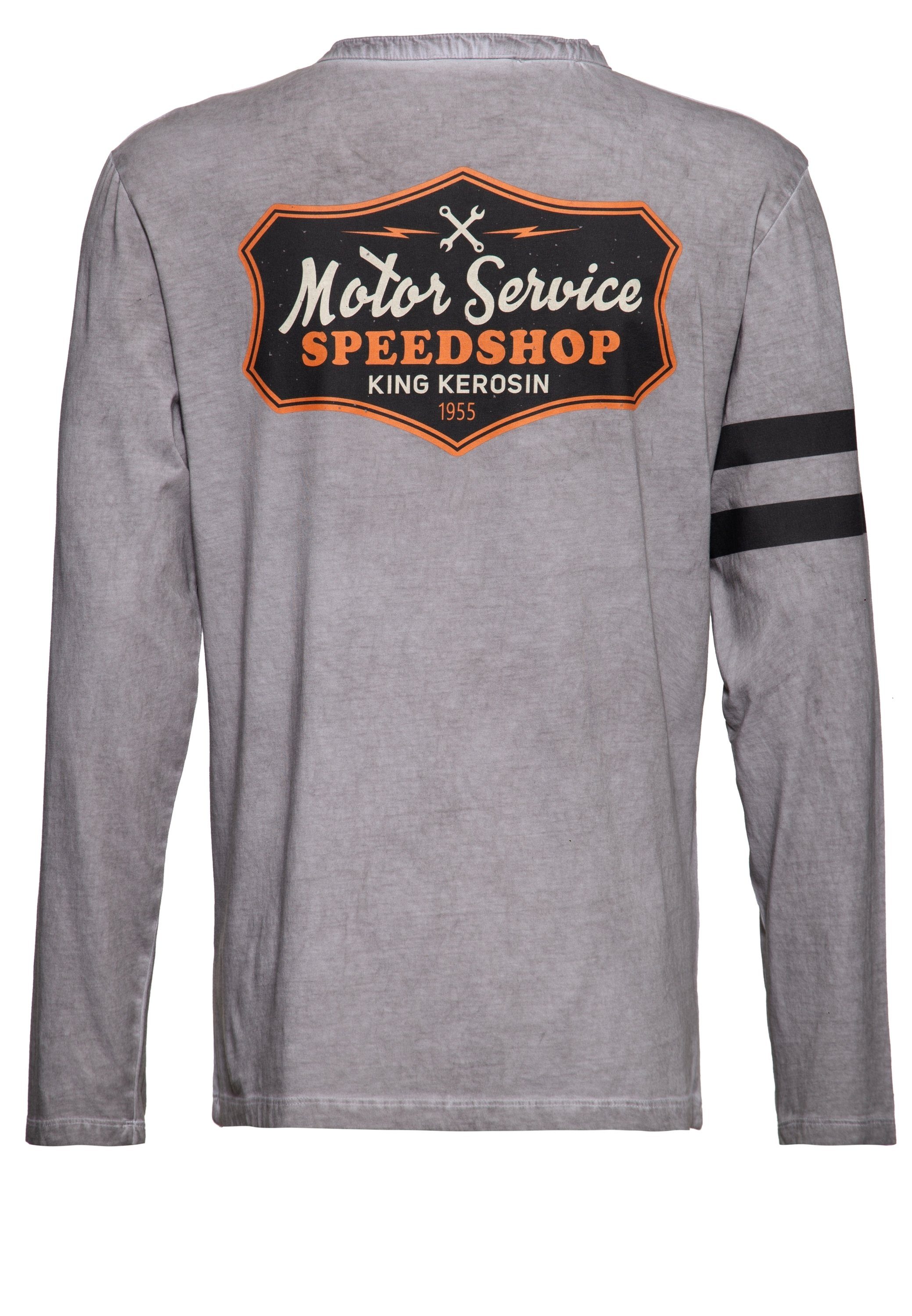 Motor Longsleeve Knopfleiste KingKerosin mit Service Speedshop