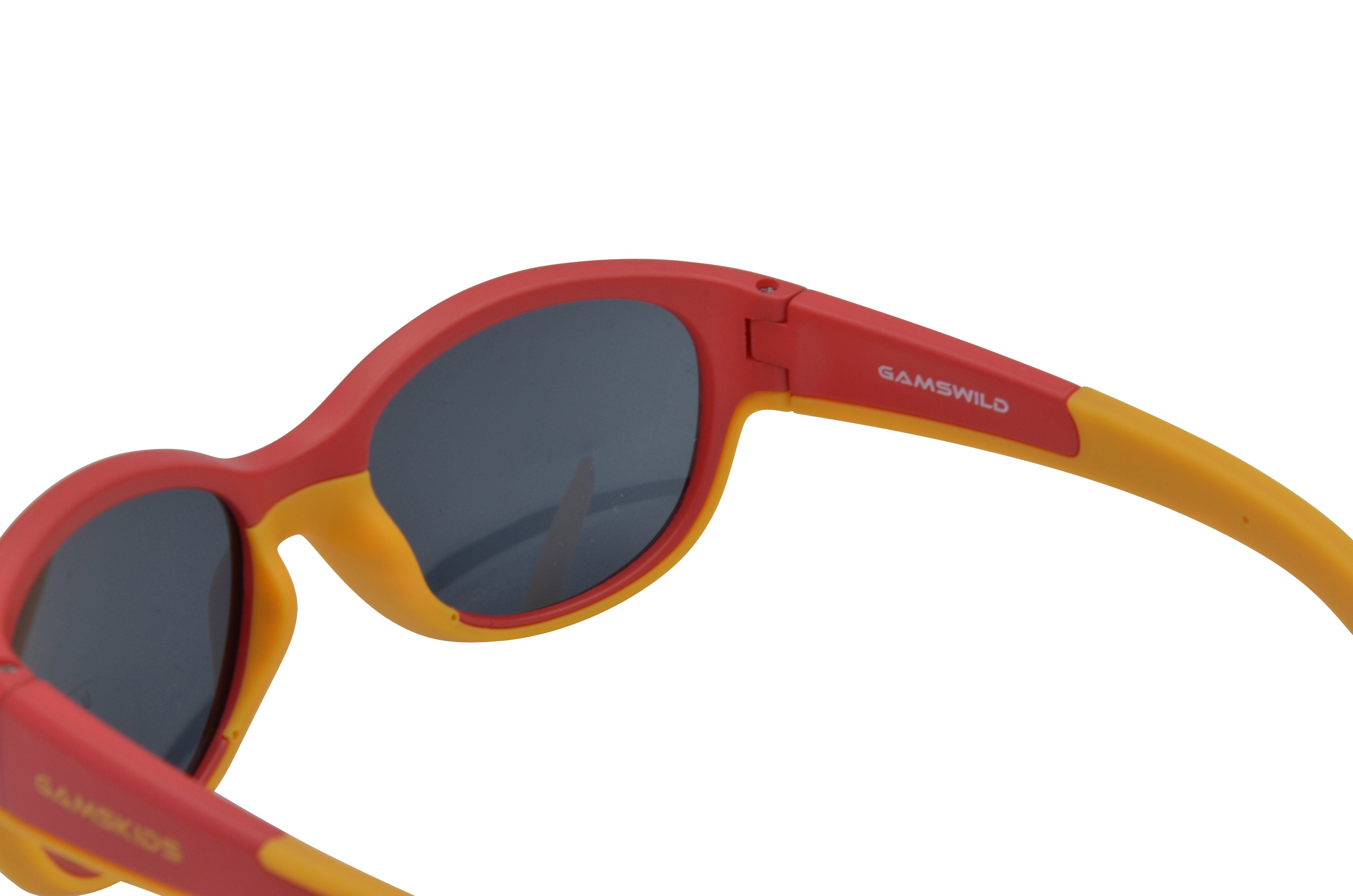 Jungen Kleinkindbrille mintgrün, Unisex, Mädchen WK7421 Kinderbrille Sonnenbrille kids incl. Brillenband Jahre Gamswild 2-5 GAMSKIDS pink, rot-orange