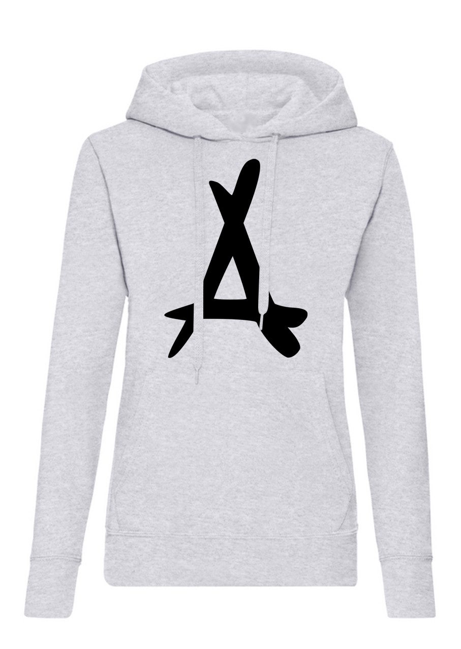 Blondie & Brownie Hoodie Alumni Damen Hoodie Symbol Print Freizeit Kapuzenpullover Design Stil (Einzelstück, Einzelartikel) AlumniA Damen Hoodie Symbolprint Edition