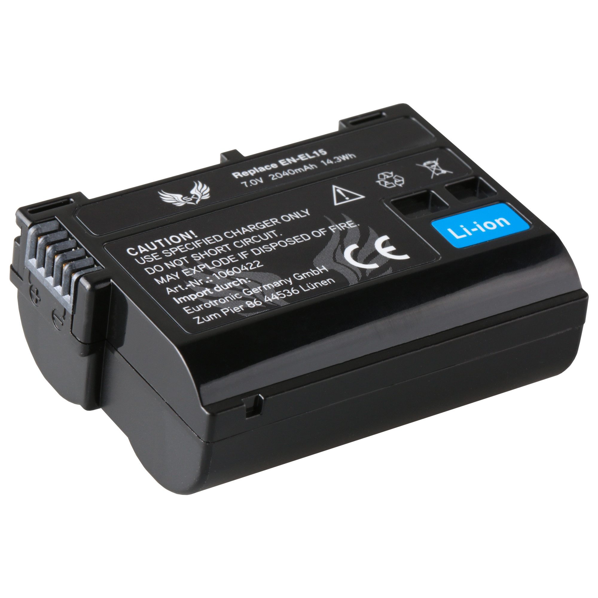 SK Akku für Nikon EN-EL15c - 2040mAh - EN-EL15b EN-EL15 Kamera-Akku
