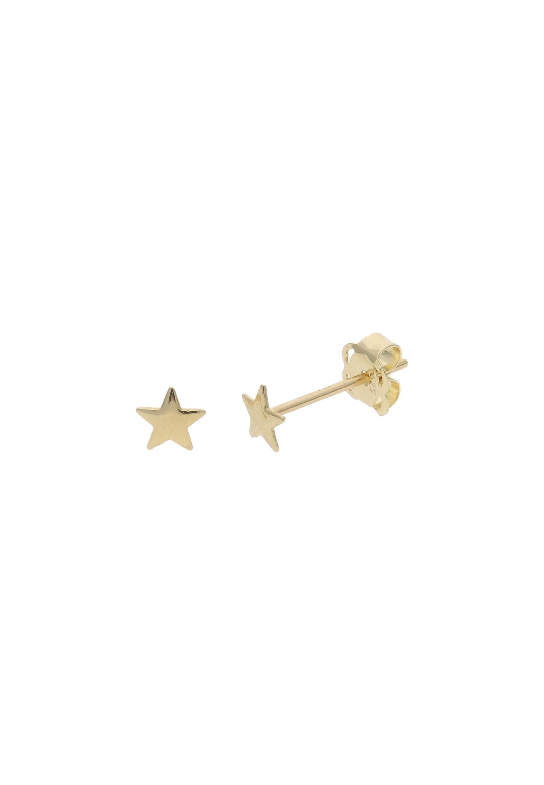 JuwelmaLux Paar Ohrstecker Ohrstecker Gold Stern Ohrringe 3,2 mm (2-tlg), Mädchen Ohrstecker Gold 585/000, inkl. Schmuckschachtel