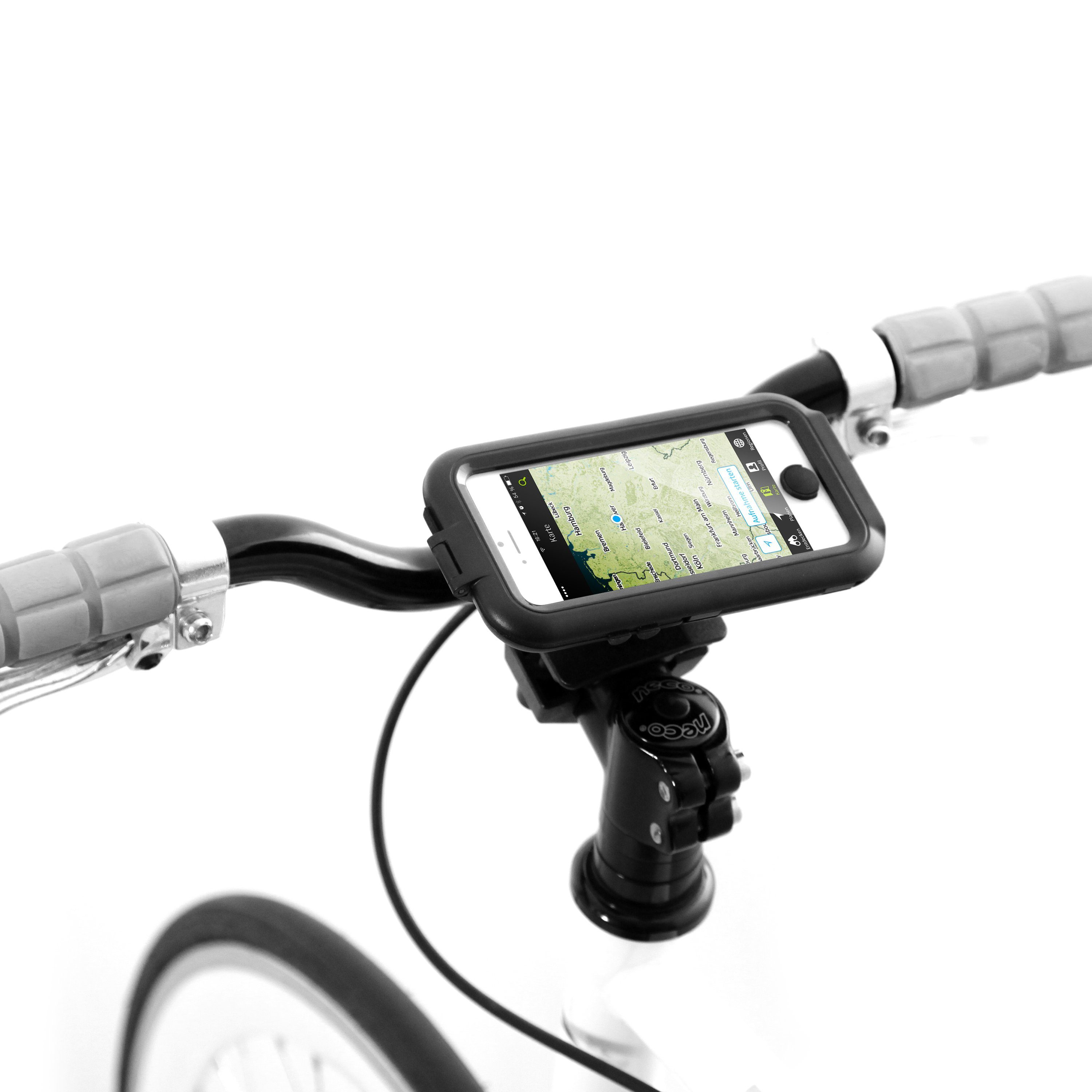 Arendo Handy-Halterung, (wasserabweisende Fahrradhalterung für Apple iPhone  4 für alle Fahrradtypen und Lenker)