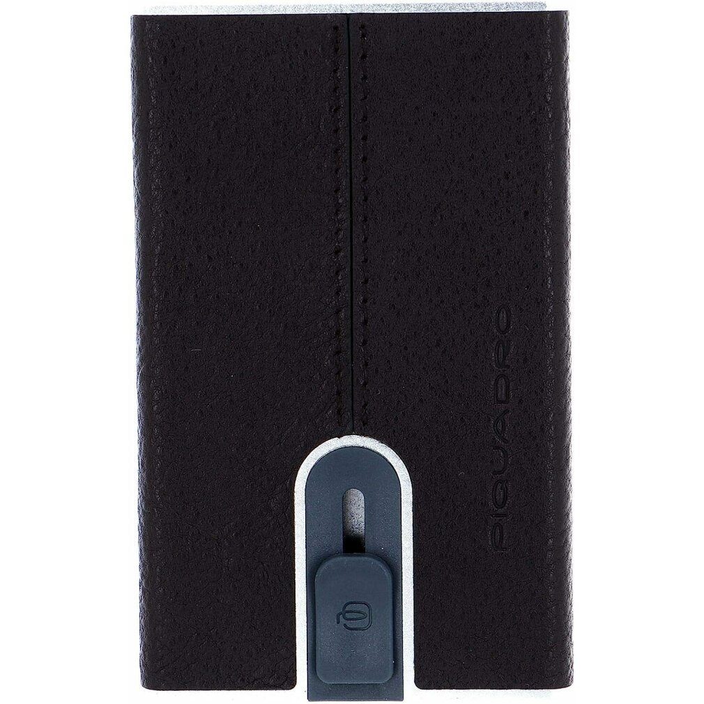 Piquadro Kartenetui Cardholder Black Square Sliding System Brown