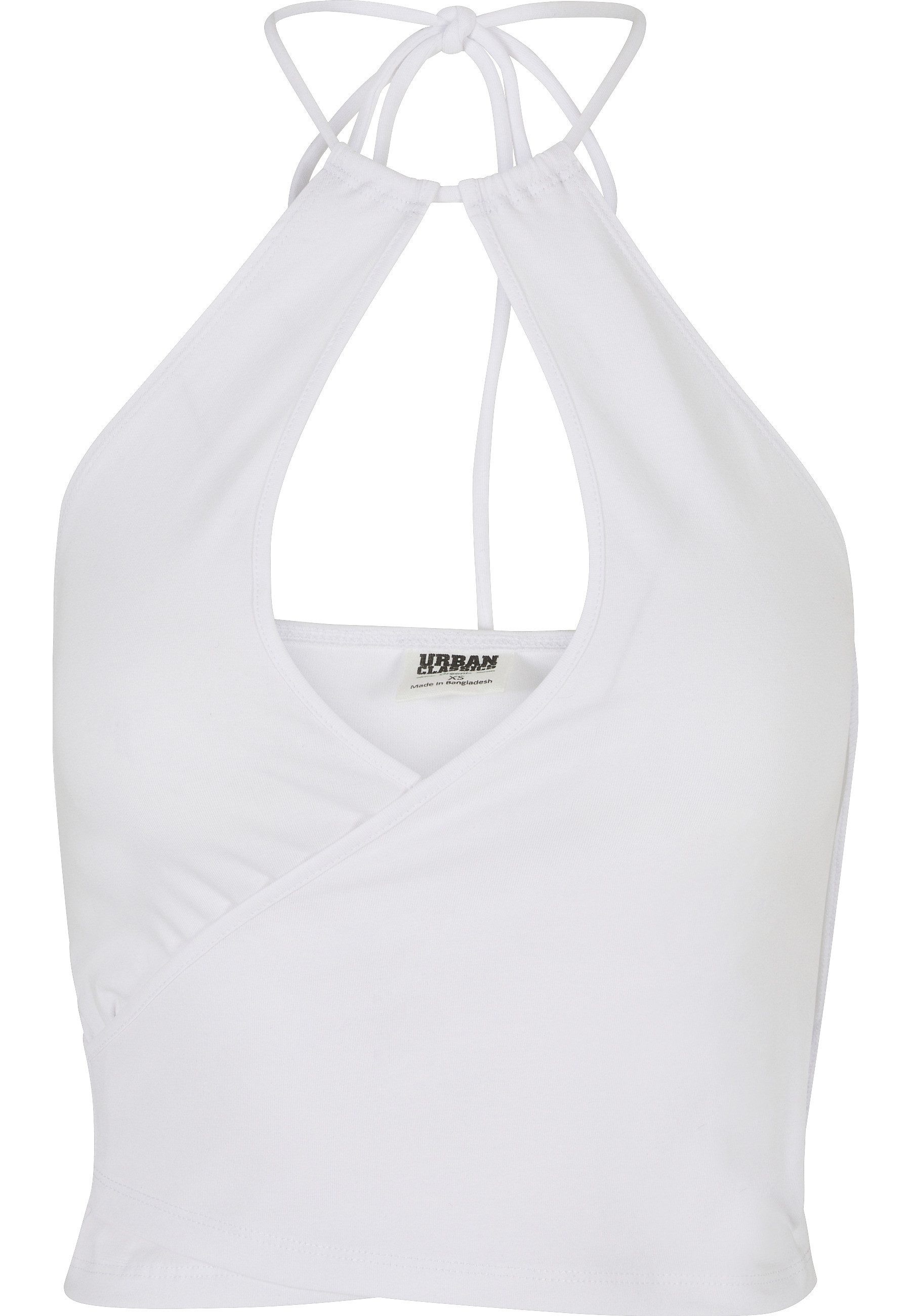 URBAN CLASSICS Muskelshirt Urban Classics Damen Ladies Short Wraped Neckholder Top (1-tlg)