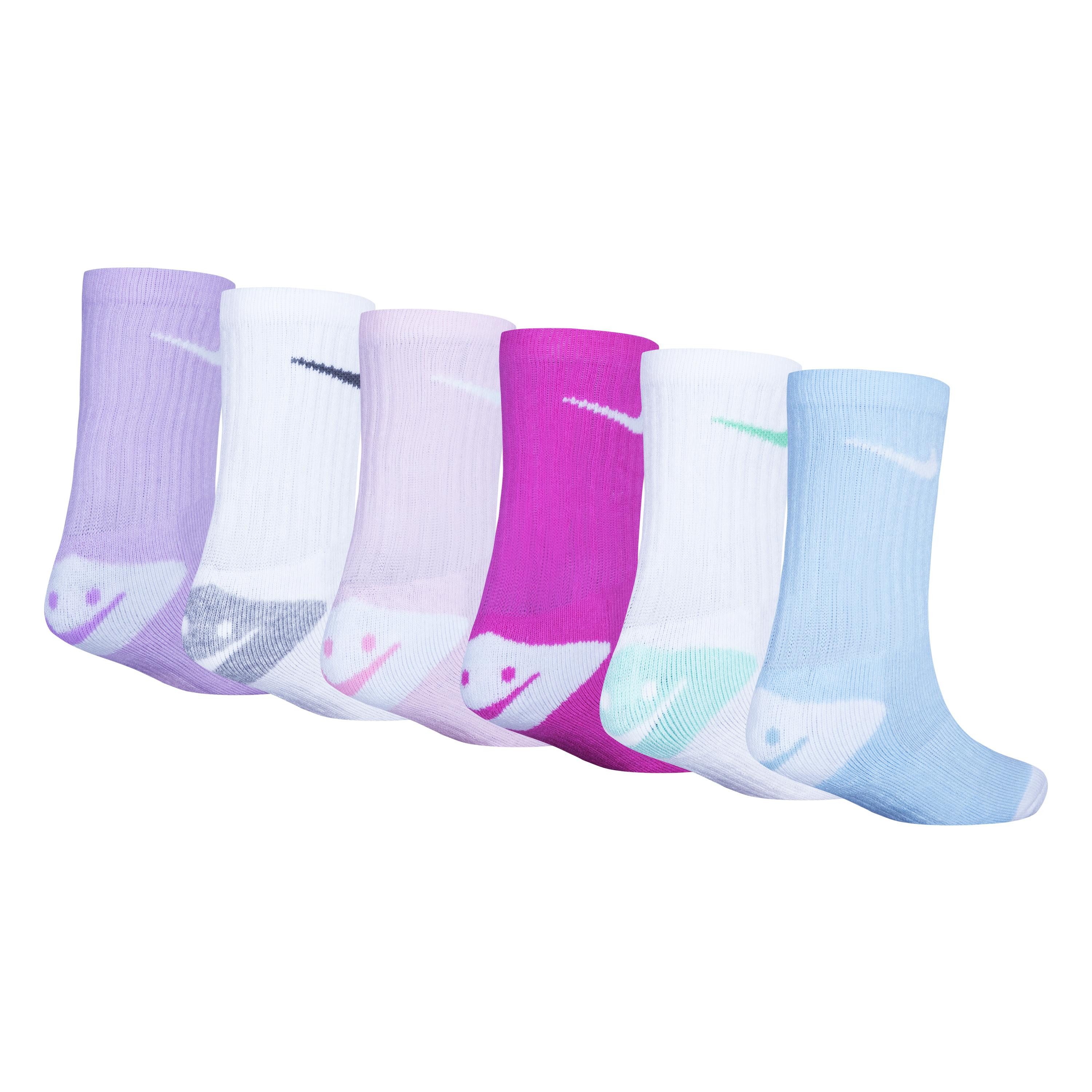 Nike Sportswear Socken NHN 6PK NIKE SMILEY CREW (6-Paar) Sechs Paar, Kindersocken, mit lächelnden Gesichtern an den Fersen