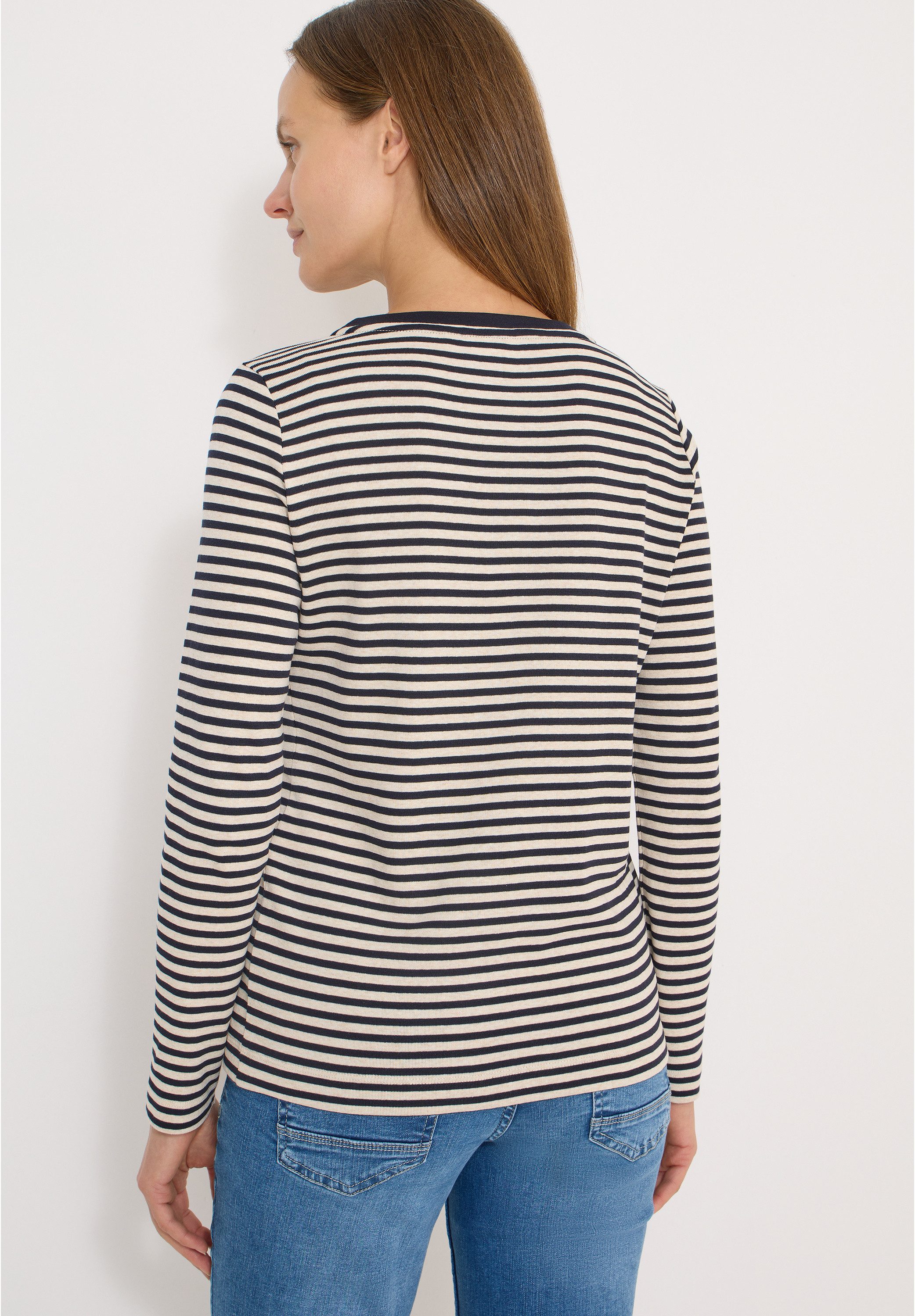 CECIL Langarmshirt im Streifen-Look