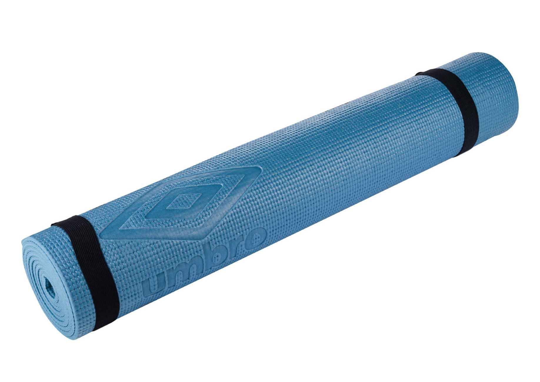 Umbro Yogamatte Fitnessmatte (Sportmatte aufrollbar mit abnehmbarem Tragegurt), Yogamatte blau