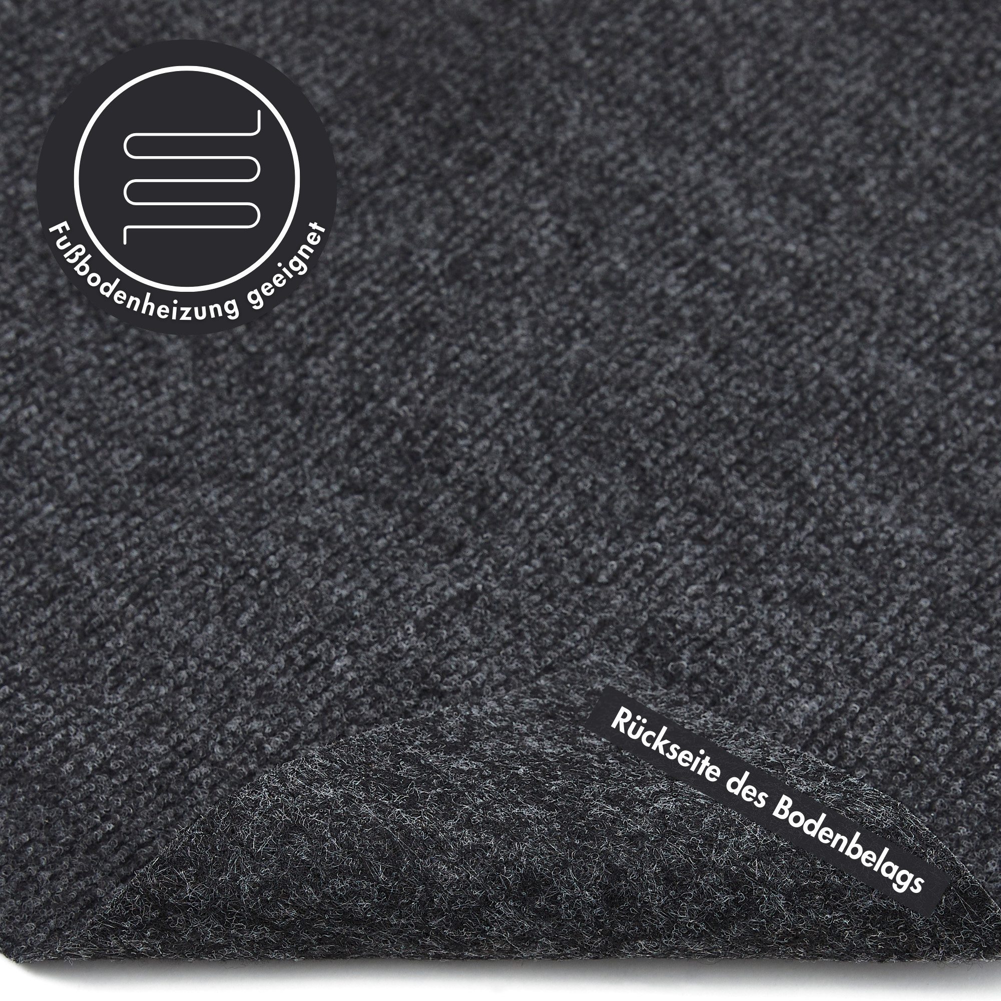 Andiamo Teppichboden Milo, Nadelfilz, Gesamthöhe 2,5 mm, Made in Belgium, rechteckig, Uni Farben, Breite 100 cm oder 200 cm, Wohnzimmer, strapazierfähig