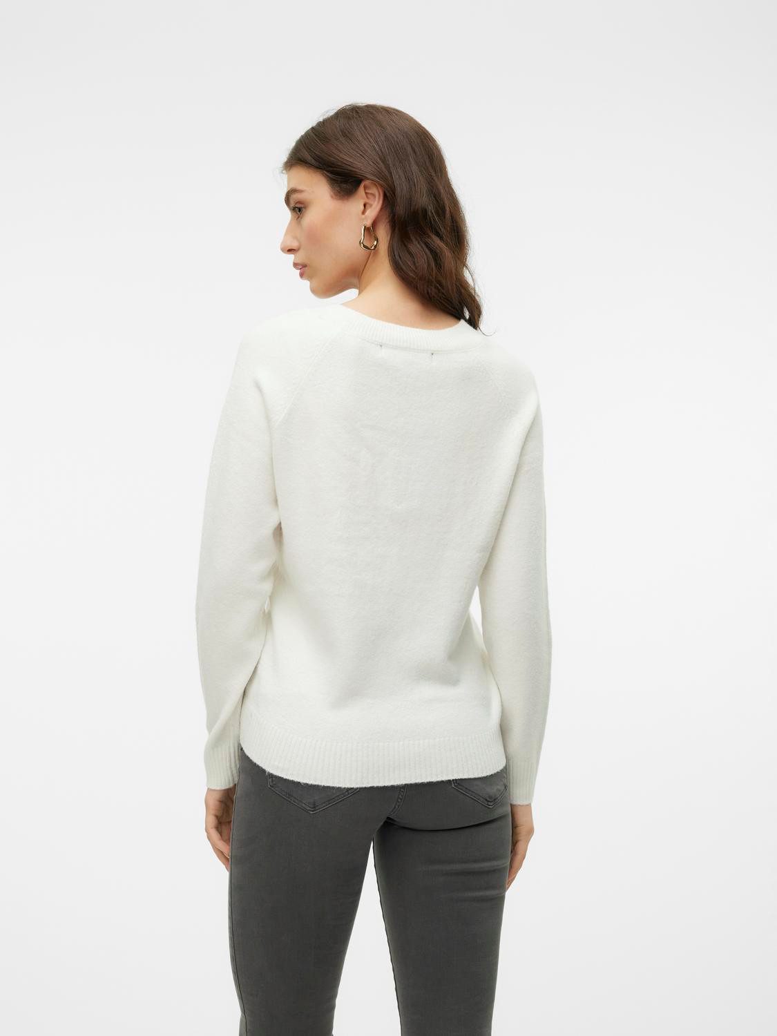 Vero Moda Rundhalspullover VMDOFFY LS O-NECK BLOUSE GA NOOS Materialmix, re günstig online kaufen