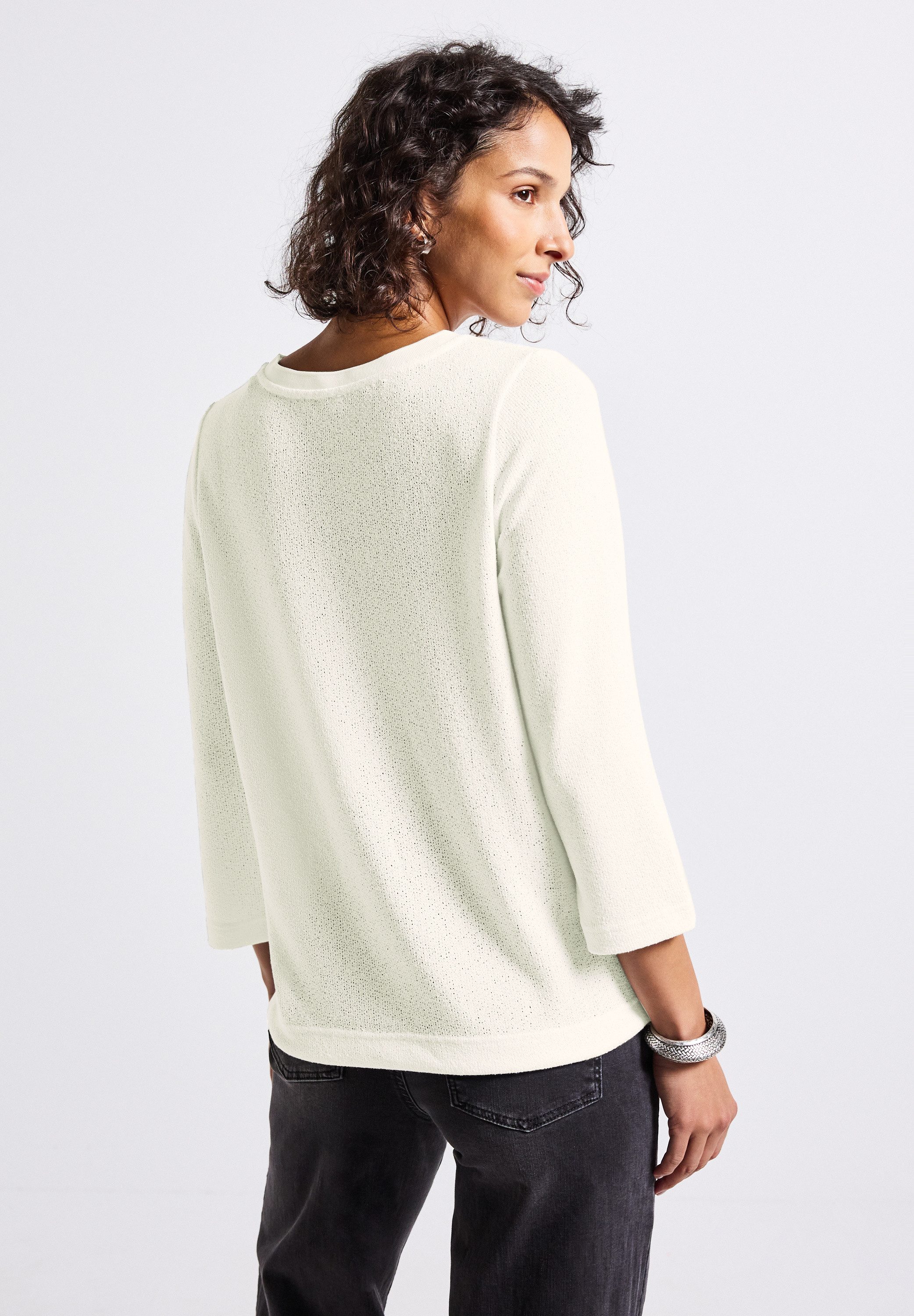 STREET ONE 3/4-Arm-Shirt in Strick-Look Qualität günstig online kaufen