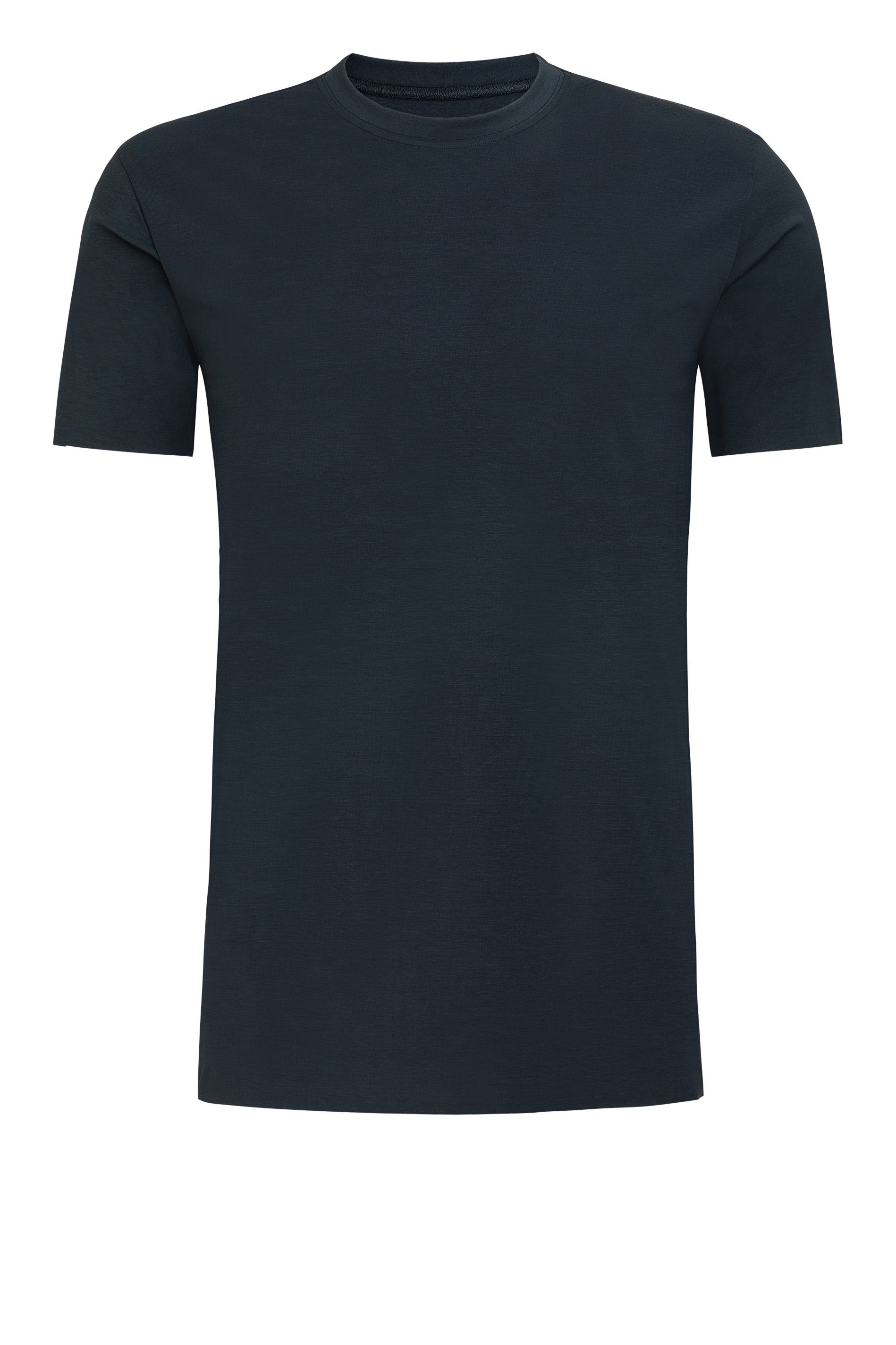 T-Shirt Moneglia marine T-Shirt Fil (1-tlg) Noir
