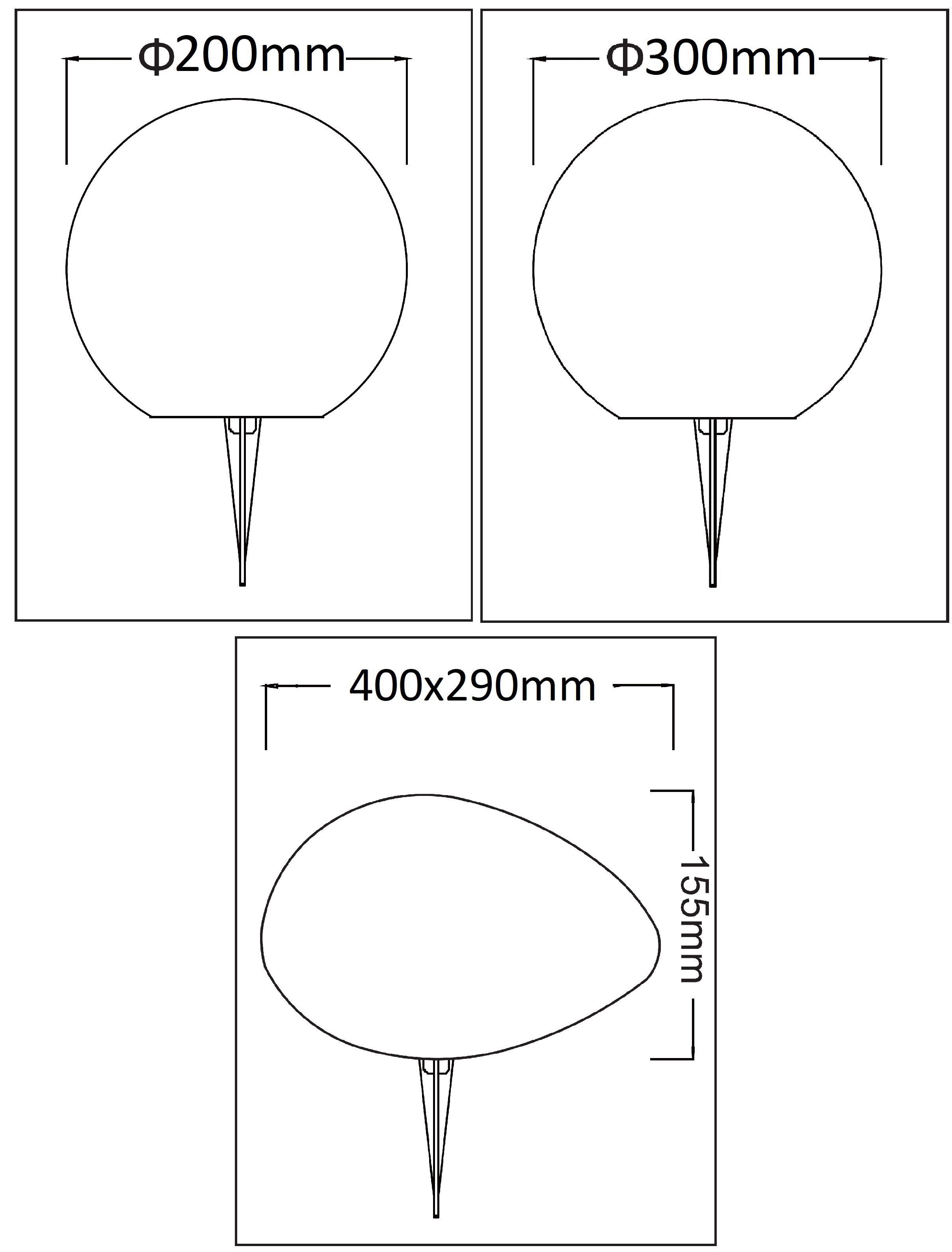 Gartenleuchte 3000K Durchmesser Farbwechsel 3er Solarkugel Solar Solar-Leuchtkugel Außenleuchte, mit Weiß TRANGO RGB LED & Set LED Kugelleuchte, Solarleuchte, Kugellampe, IP44 warmweiß SO-00134 matt LED in *SNOWY* 20/30/40cm Leuchtstein LED