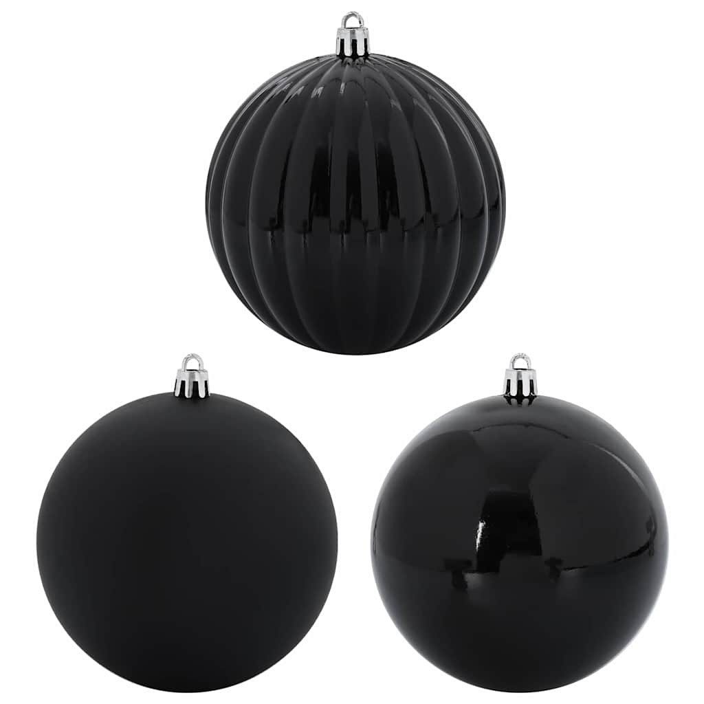vidaXL Christbaumschmuck Weihnachtskugel-Set 9 pcs Schwarz (9-tlg)